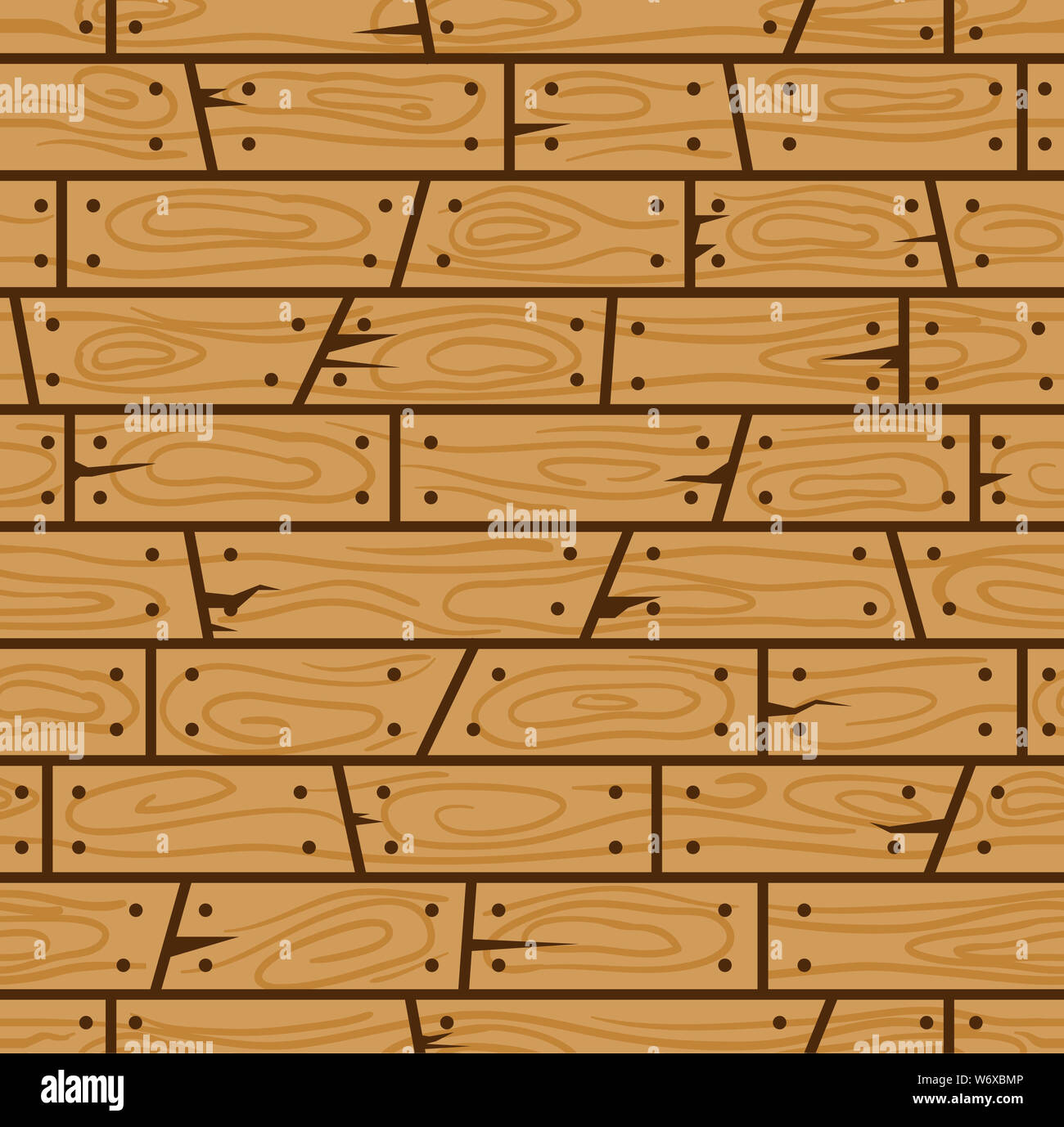 Brown wood wall cartoon seamless pattern. Suitable for background, game