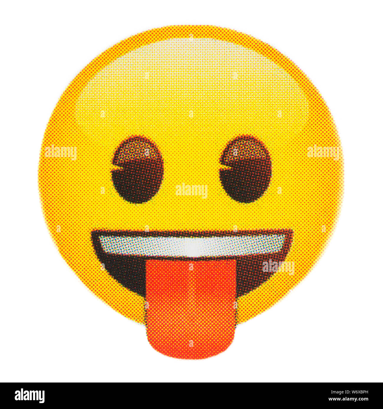 Face with tongue emoticon Stock Photo Alamy