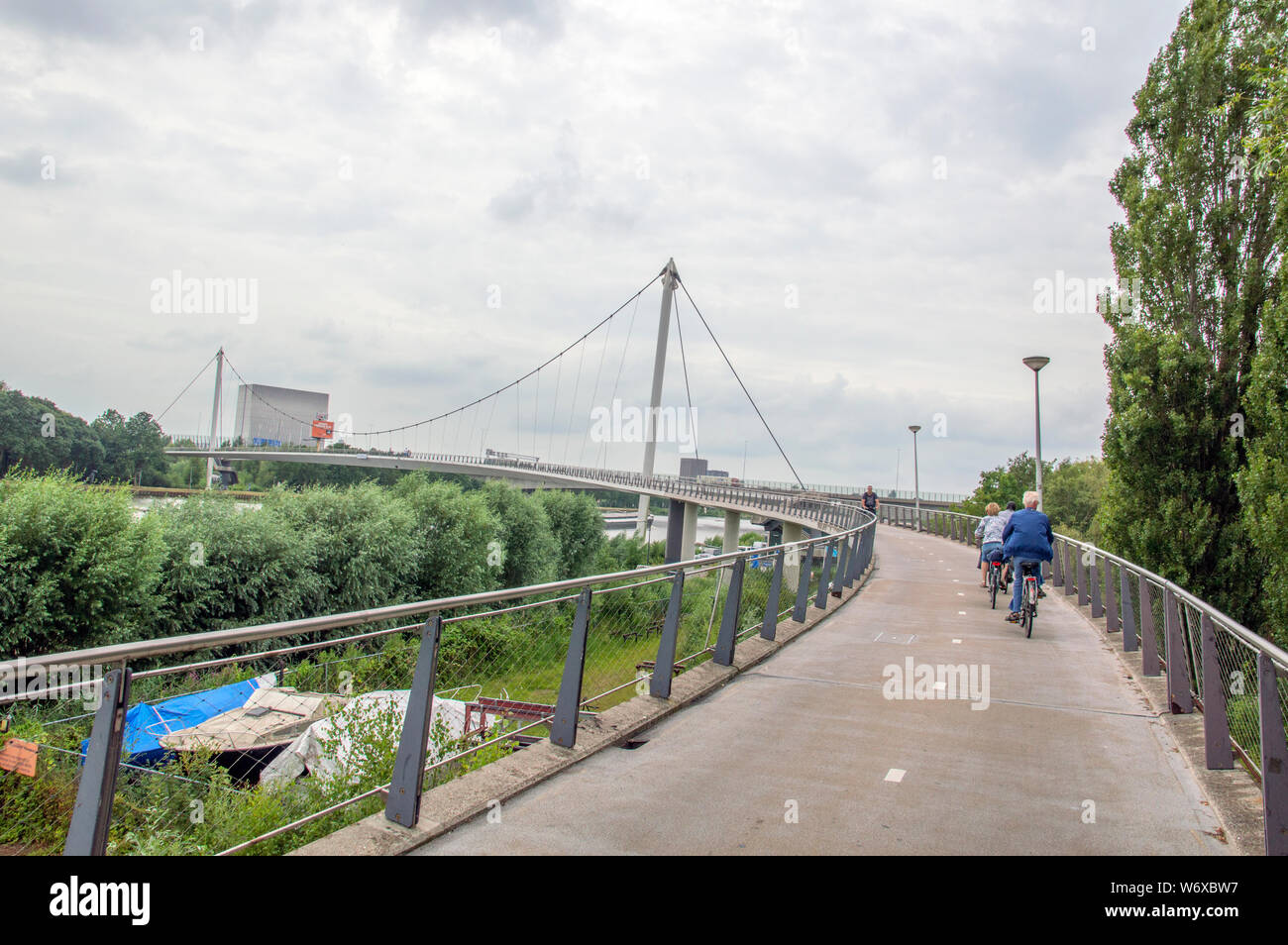Nesciobrug Bicycle Bridge At Diemen The Netherlands 2019 Stock Photo