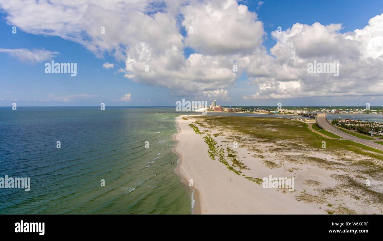 Aerial View Of Of Orange Beach On The Alabama Gulf Coast Stock Photo Alamy