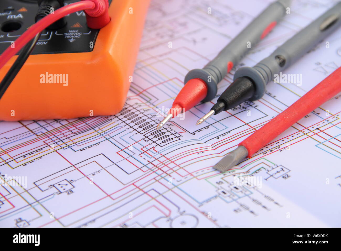 measuring device with a diagram Stock Photo