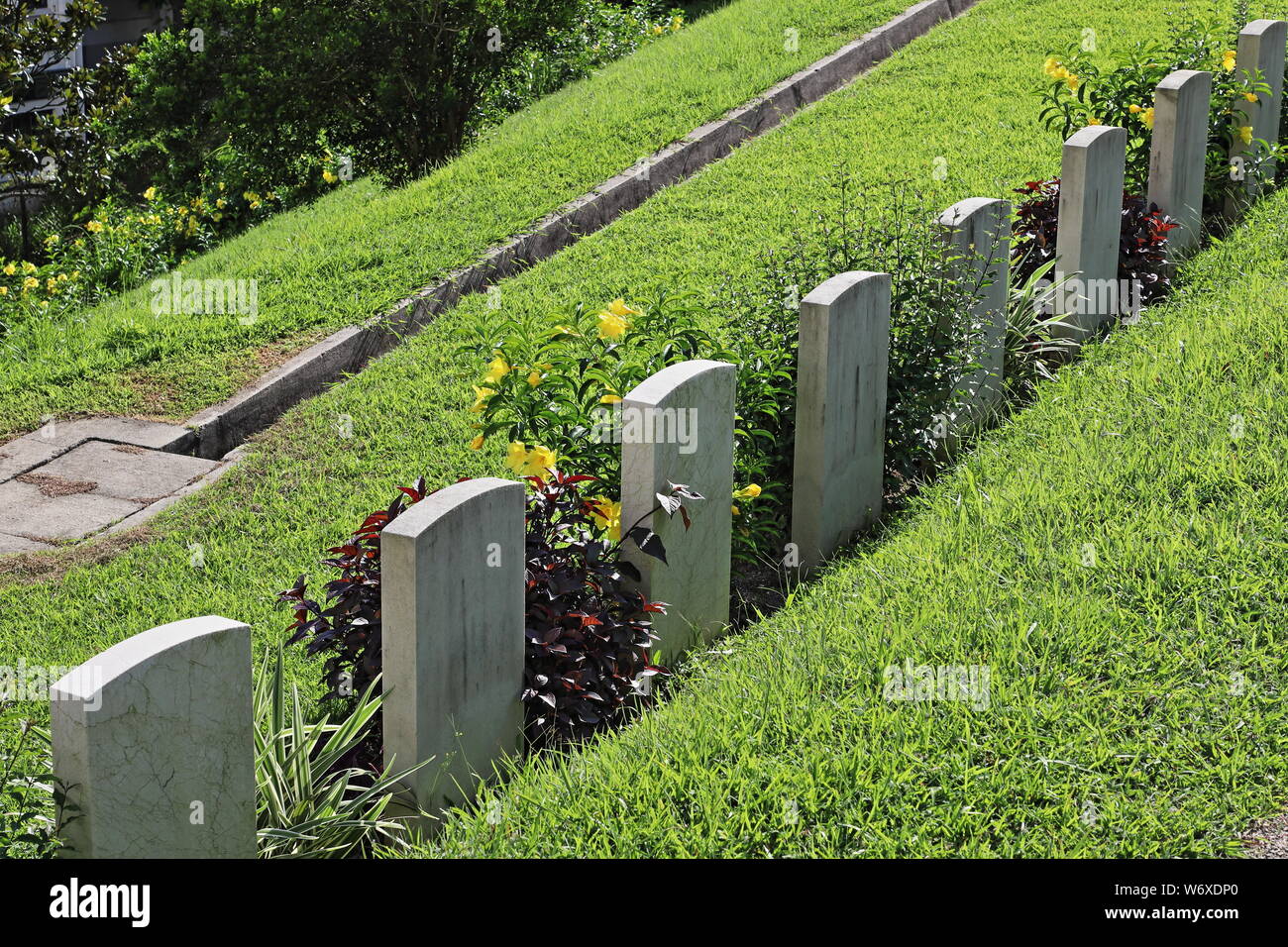 Stanley War Cemetery, Stanley, Hong Kong Stock Photo