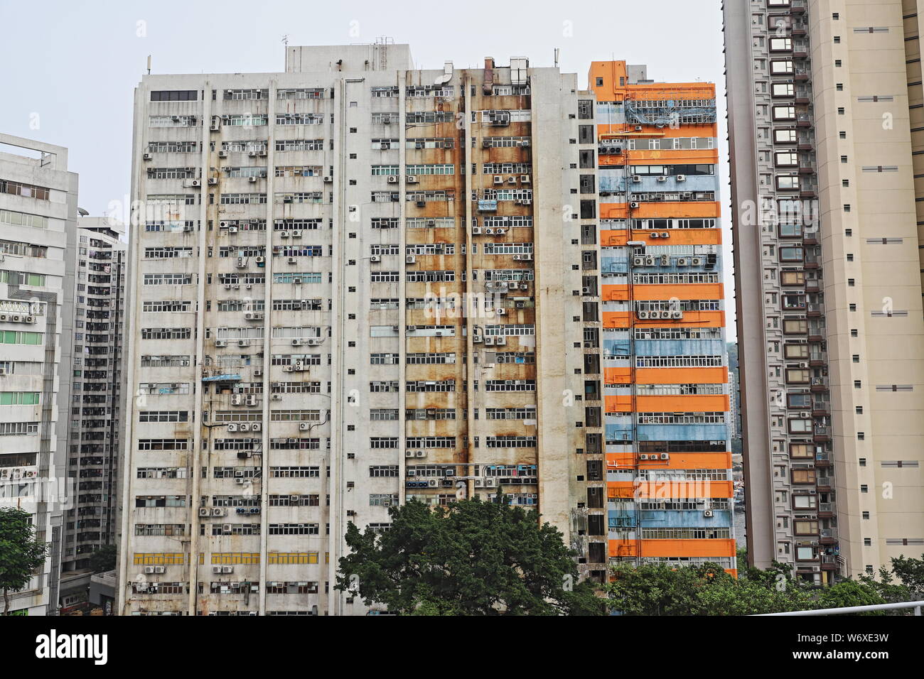Crowded High Rise Residential Accommodation, Aberdeen, Hong Kong Stock ...