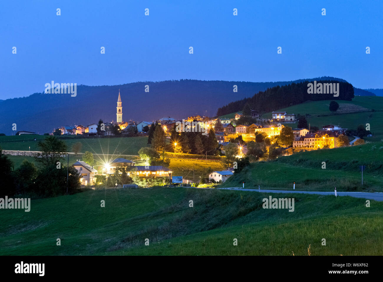 Camporovere is one of the six hamlets of the municipality of Roana. Asiago plateau, Vicenza province, Veneto, Italy, Europe. Stock Photo