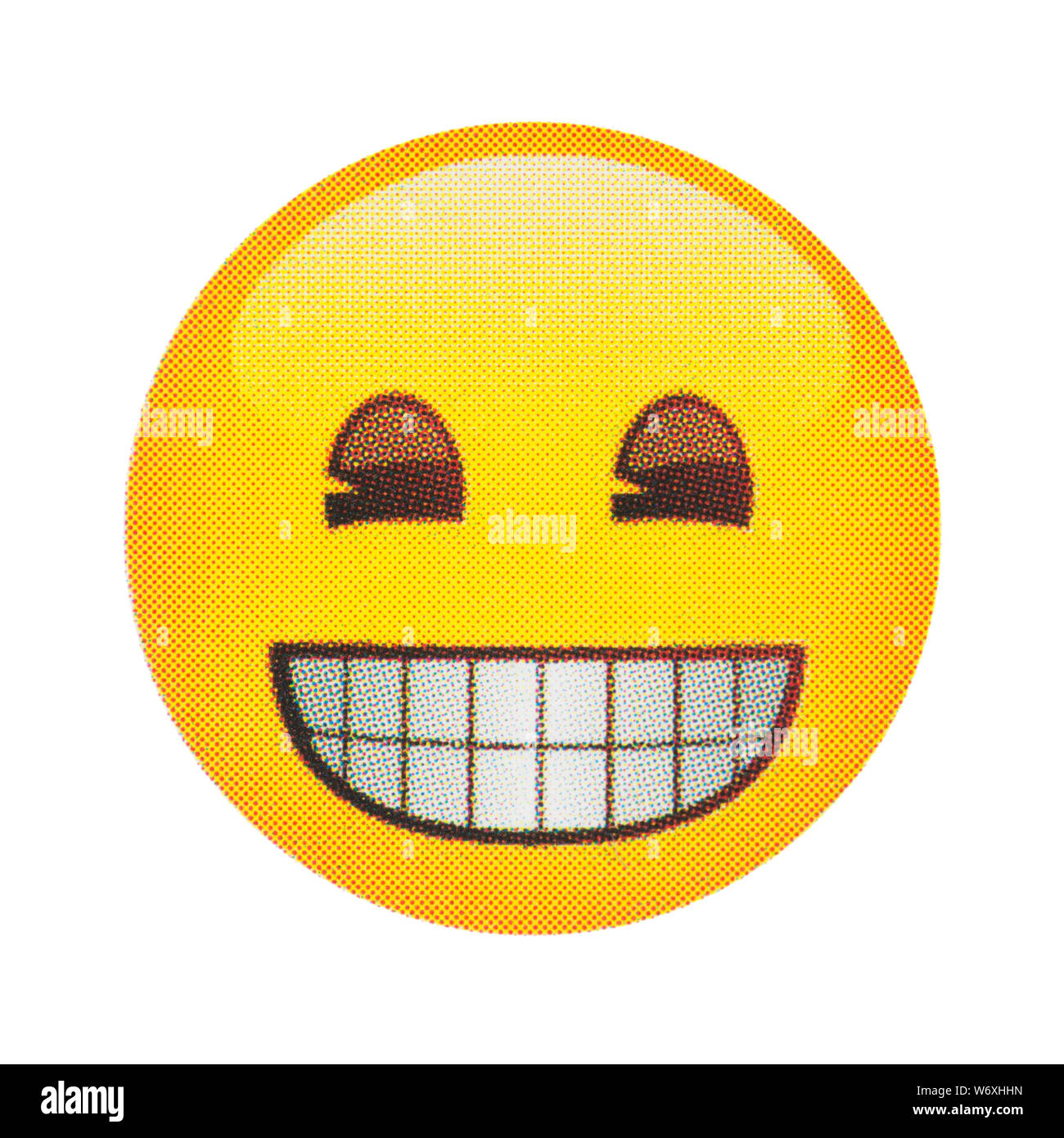 Grinning face emoticon Stock Photo