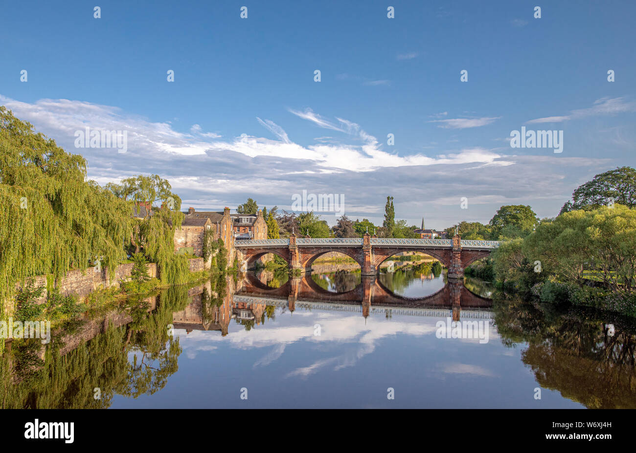 Dumfries in Scotland along the River Nith Stock Photo