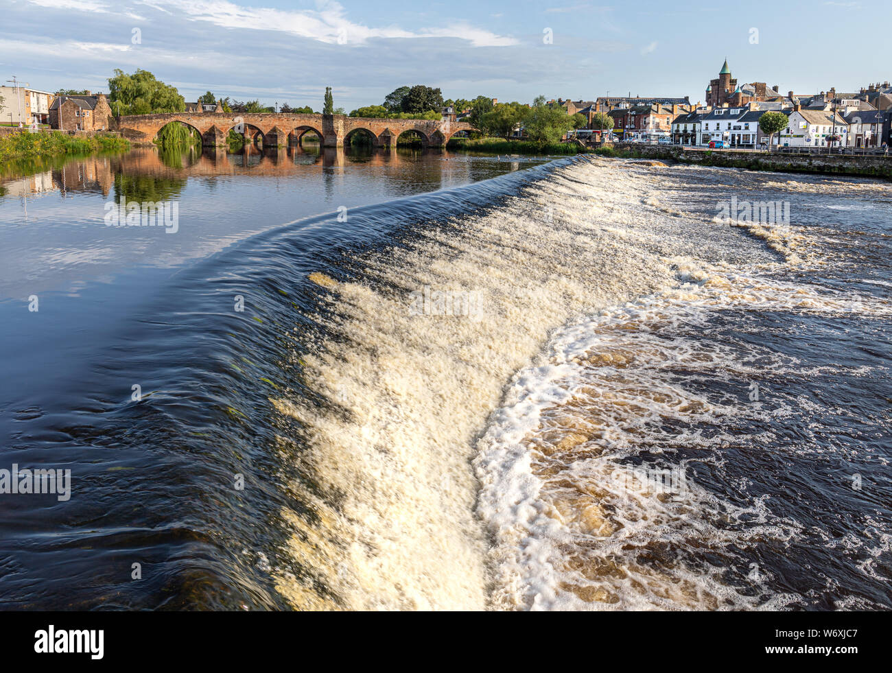 Dumfries in Scotland along the River Nith Stock Photo