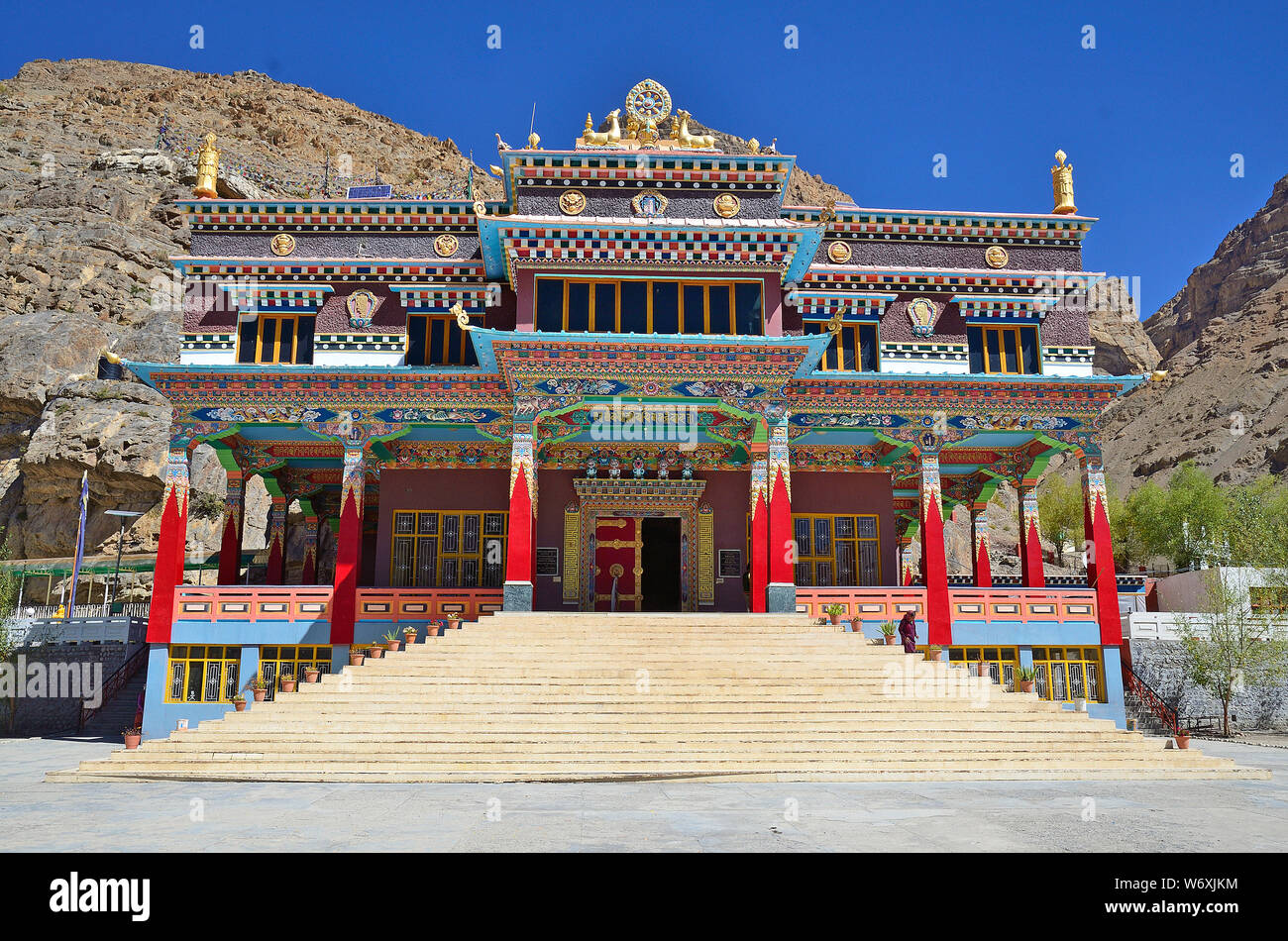 Kaza Monastery, Spiti, Himachal Pradesh, India Stock Photo