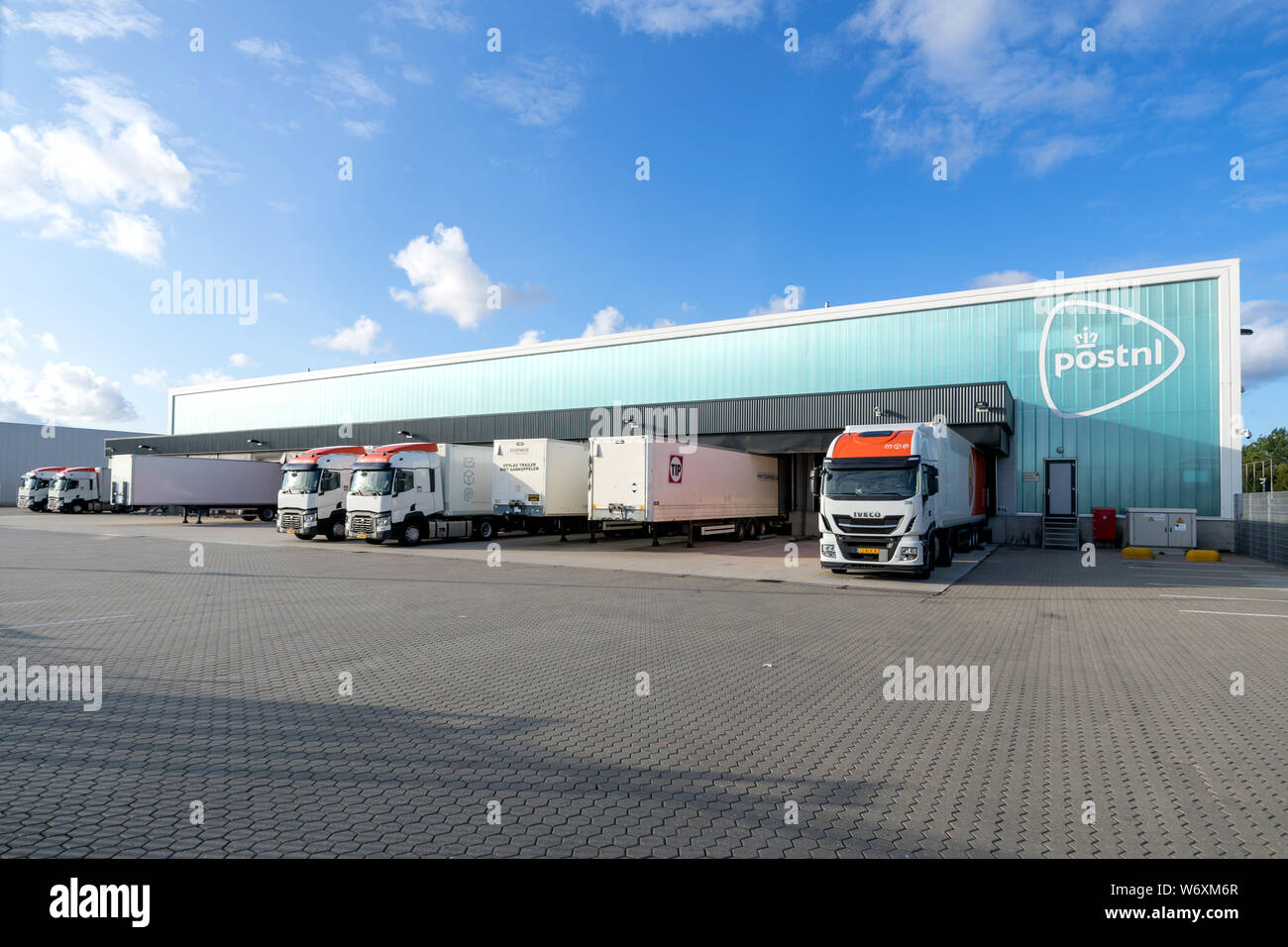 PostNL sorting center. PostNL is a mail, parcel and corporation with operations in