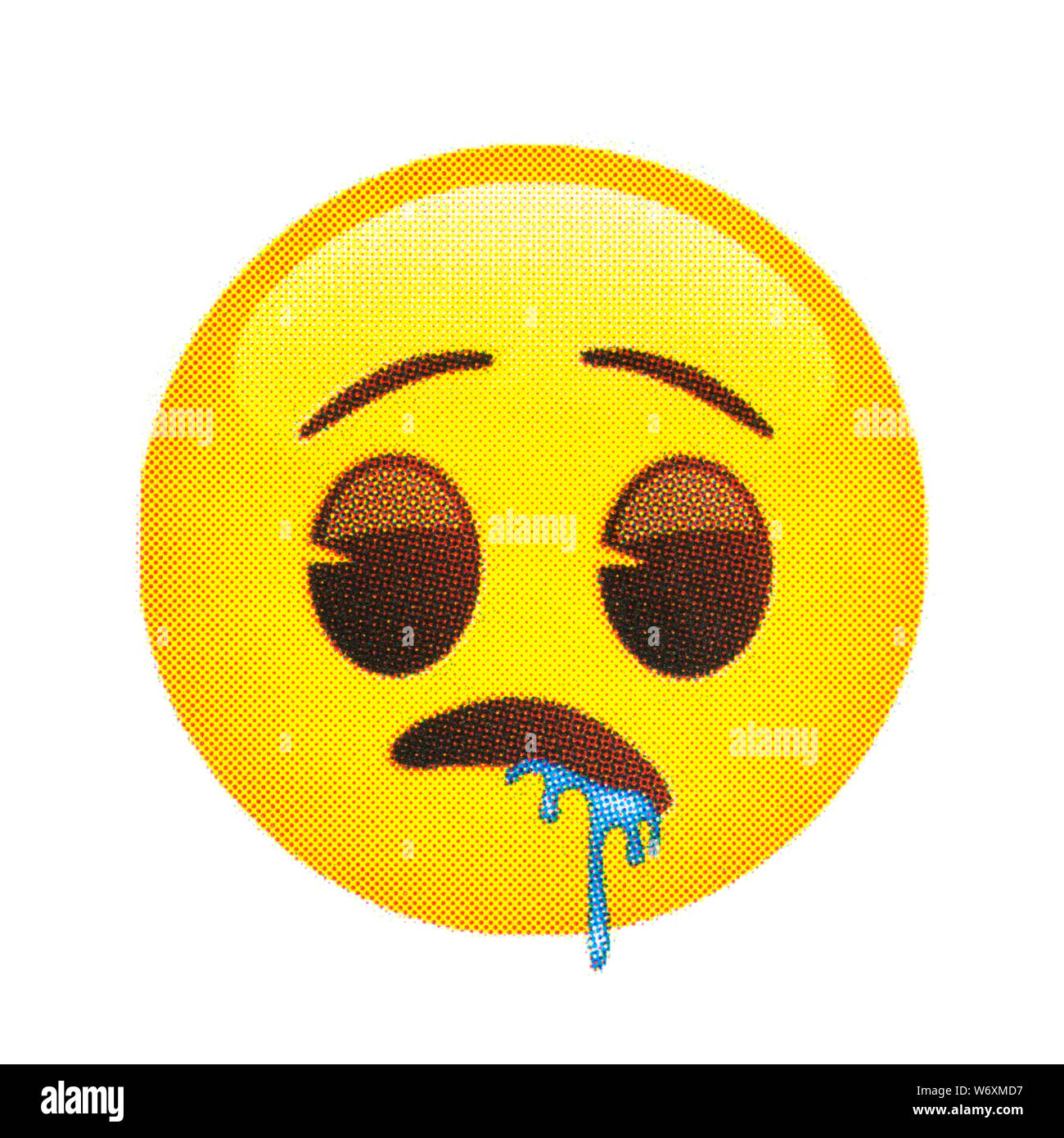 Drooling face emoticon Stock Photo - Alamy