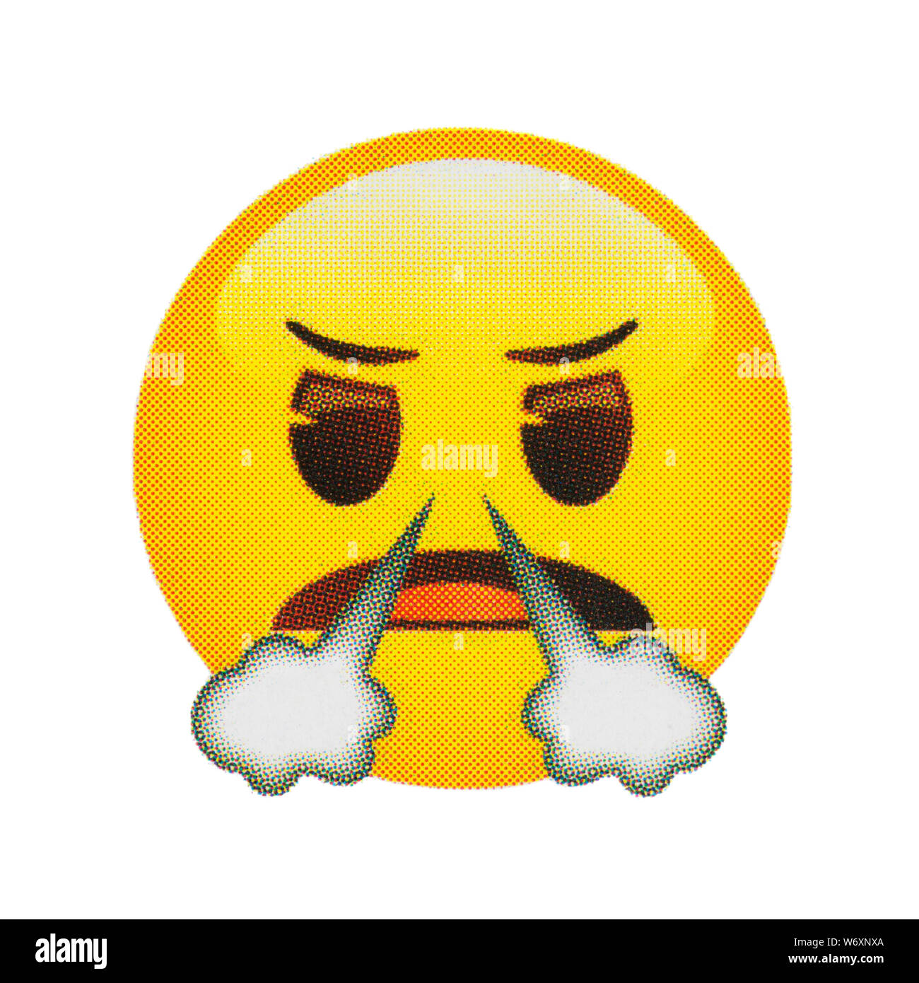 Emoji with steam from nose Cut Out Stock Images & Pictures Alamy