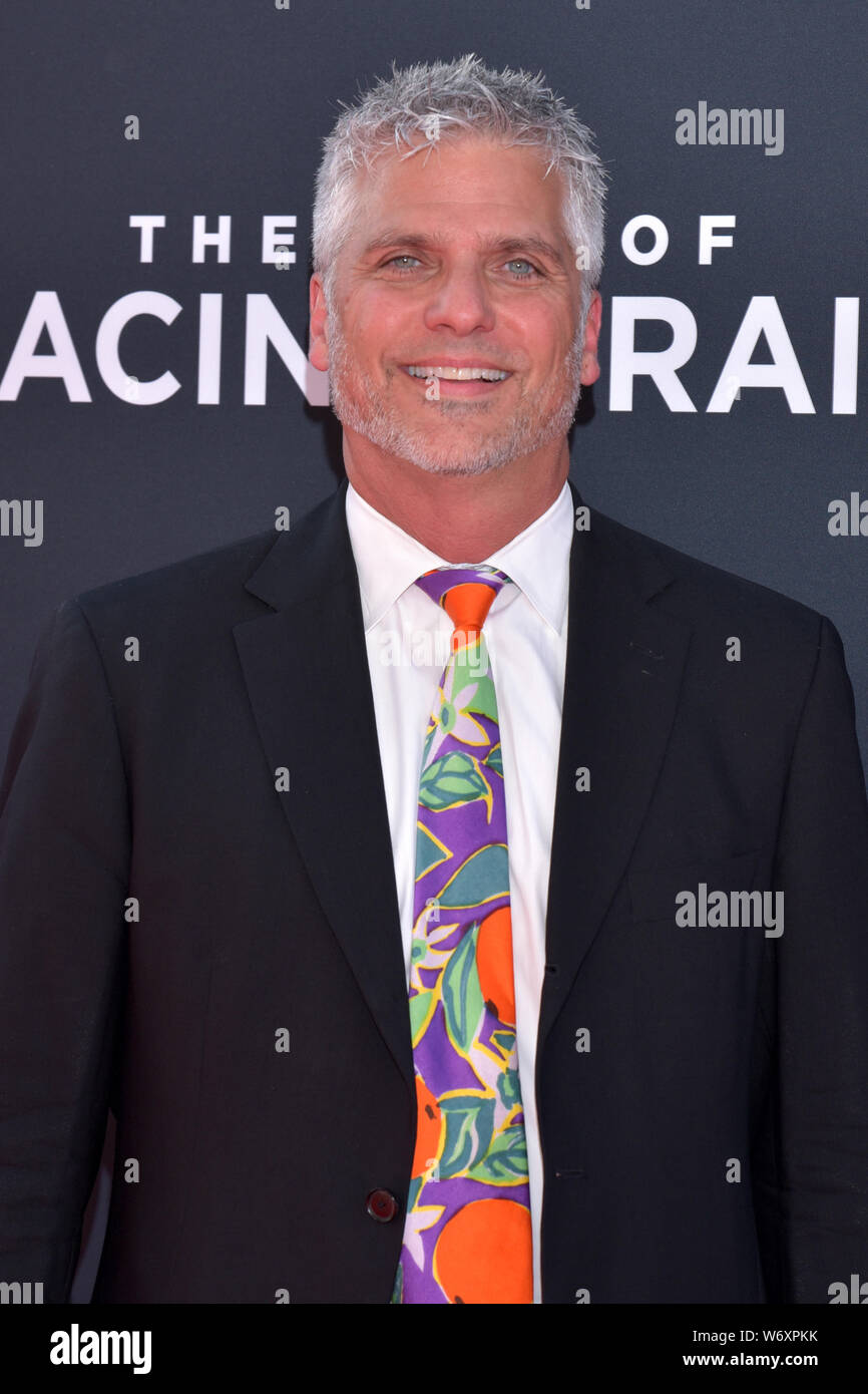 HOLLYWOOD, CA - AUGUST 01: Guest arrives for the Premiere Of 20th Century Fox's "The Art Of Racing In The Rain" held at El Capitan Theatre on August 1 Stock Photo