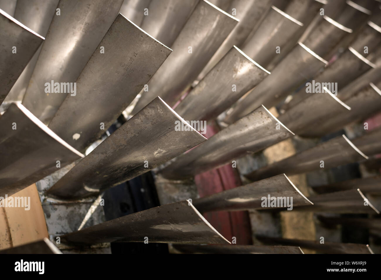 turbine of a jet engine Stock Photo