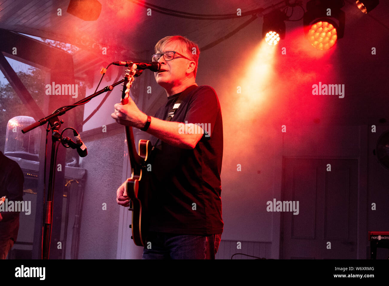 Photographs of Teenage Fanclub at Summer Nights at the Bandstand Kelvingrove Glasgow 30th July 2019 music photography concert photography Stock Photo