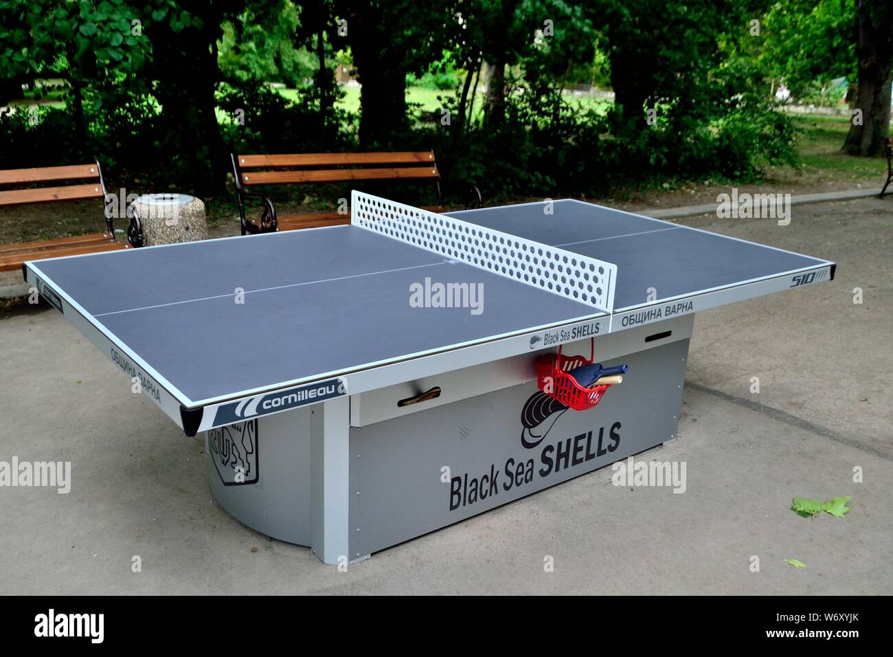 Public ping pong table in Sea Garden Park in VARNA- Black Sea - BULGARIA  Stock Photo - Alamy