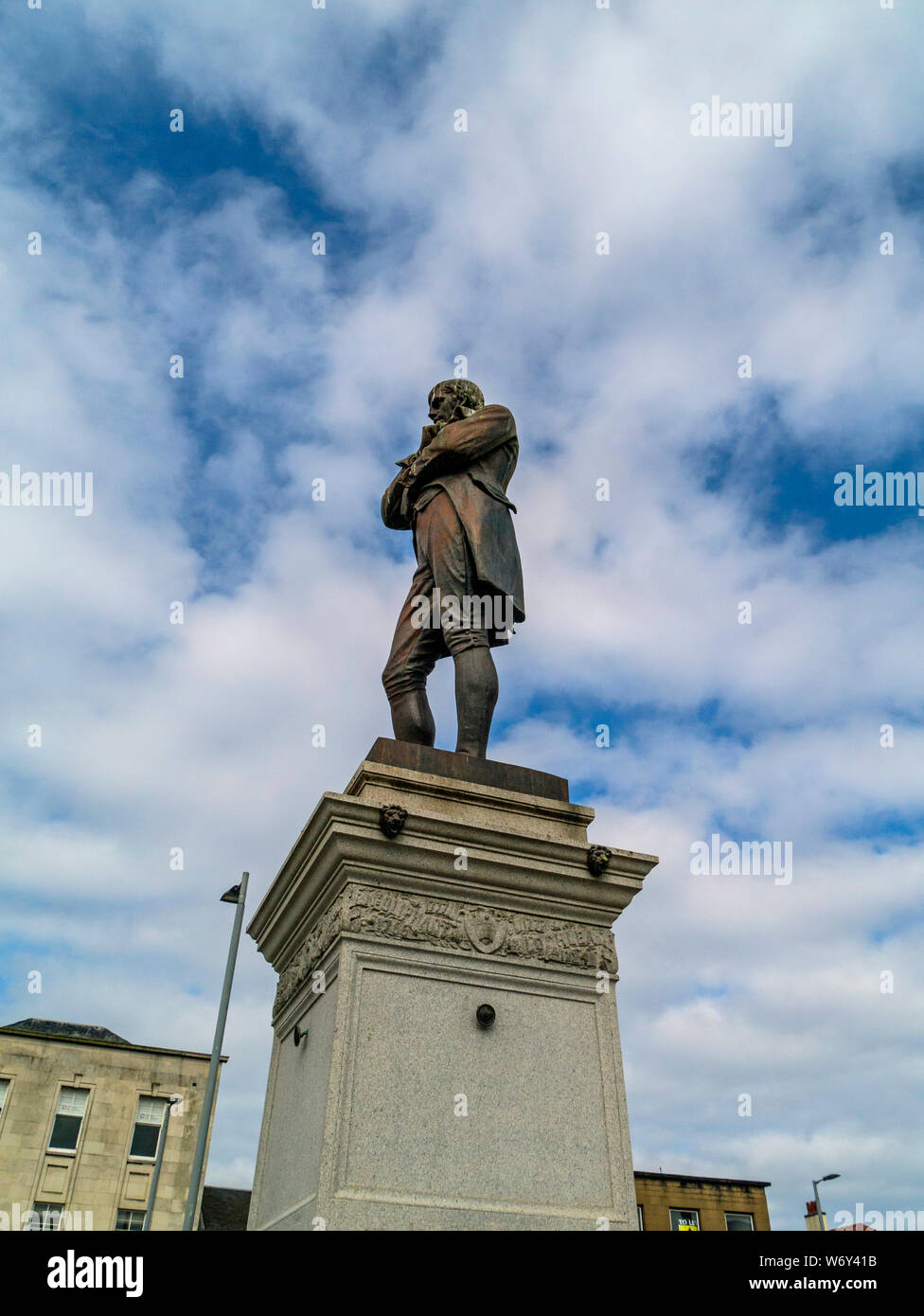 Robert Burns statue,Burns Square,Ayr,South Ayrshire,Scotland,UK Stock