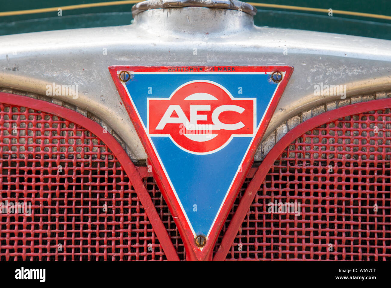 Vintage AEC lorry badge Stock Photo