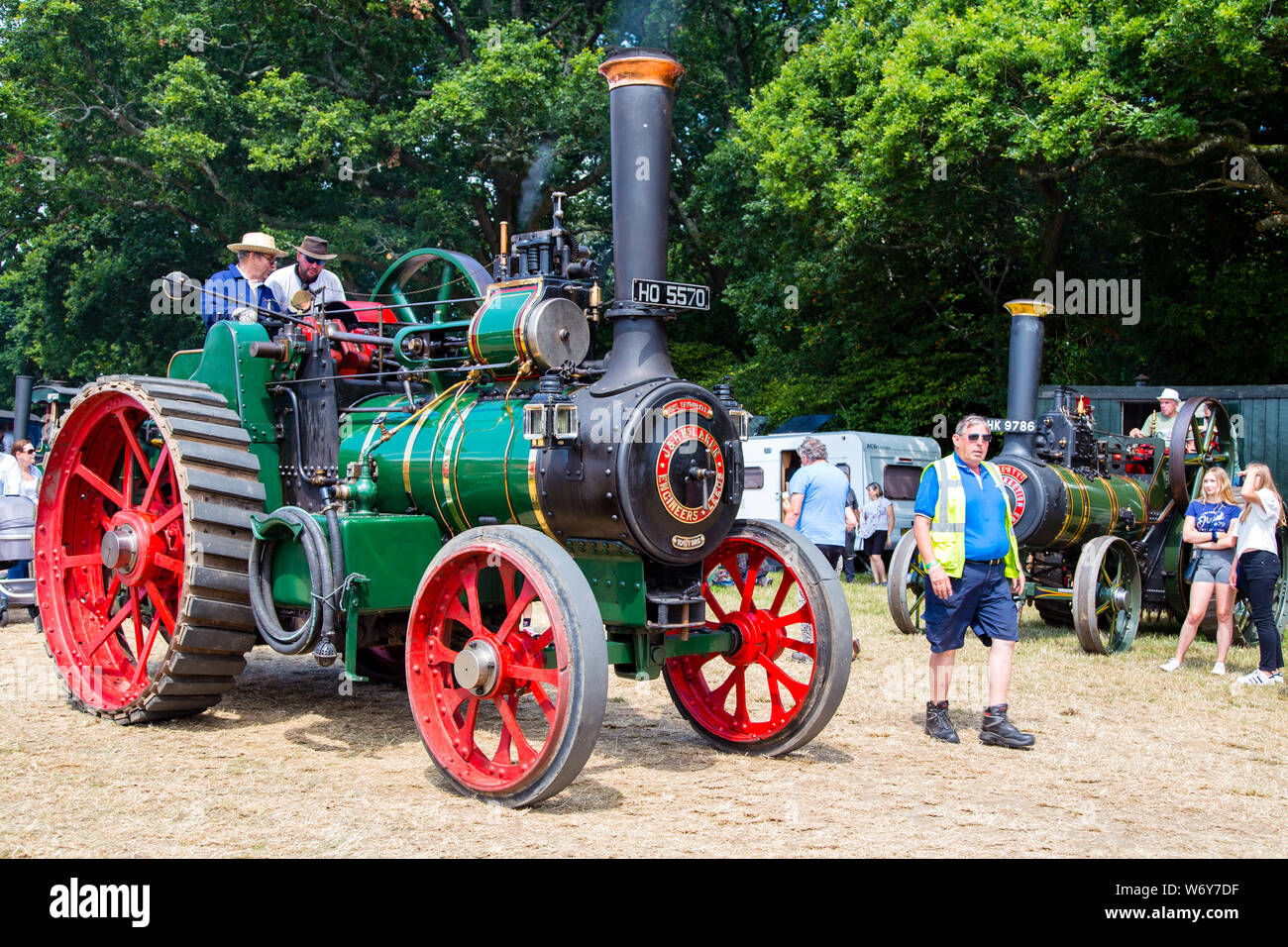 Vintage steam engine at the Netley Marsh steam fair, Hampshire Stock Photo