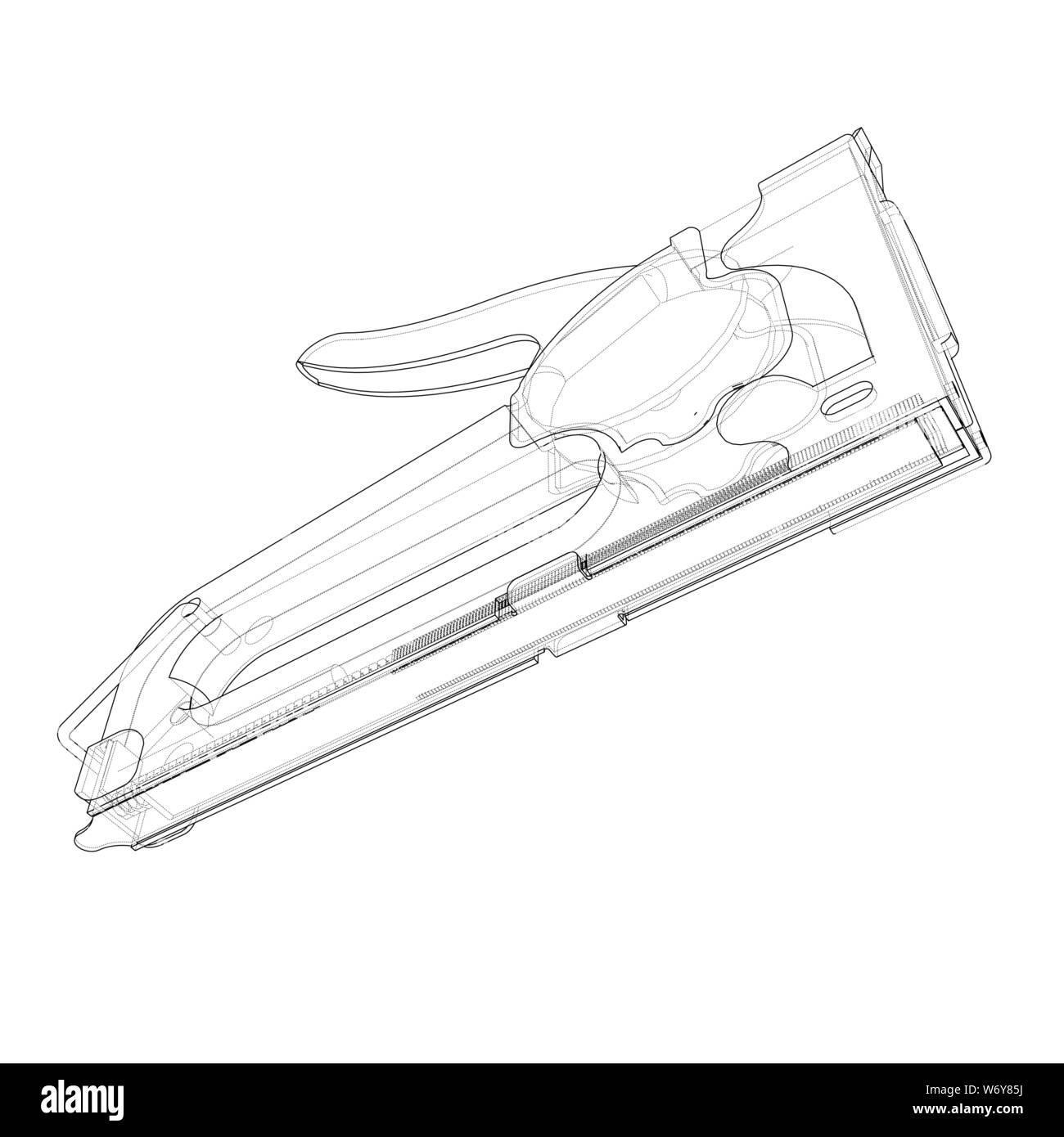 Outline construction stapler. Vector Stock Vector Image & Art - Alamy