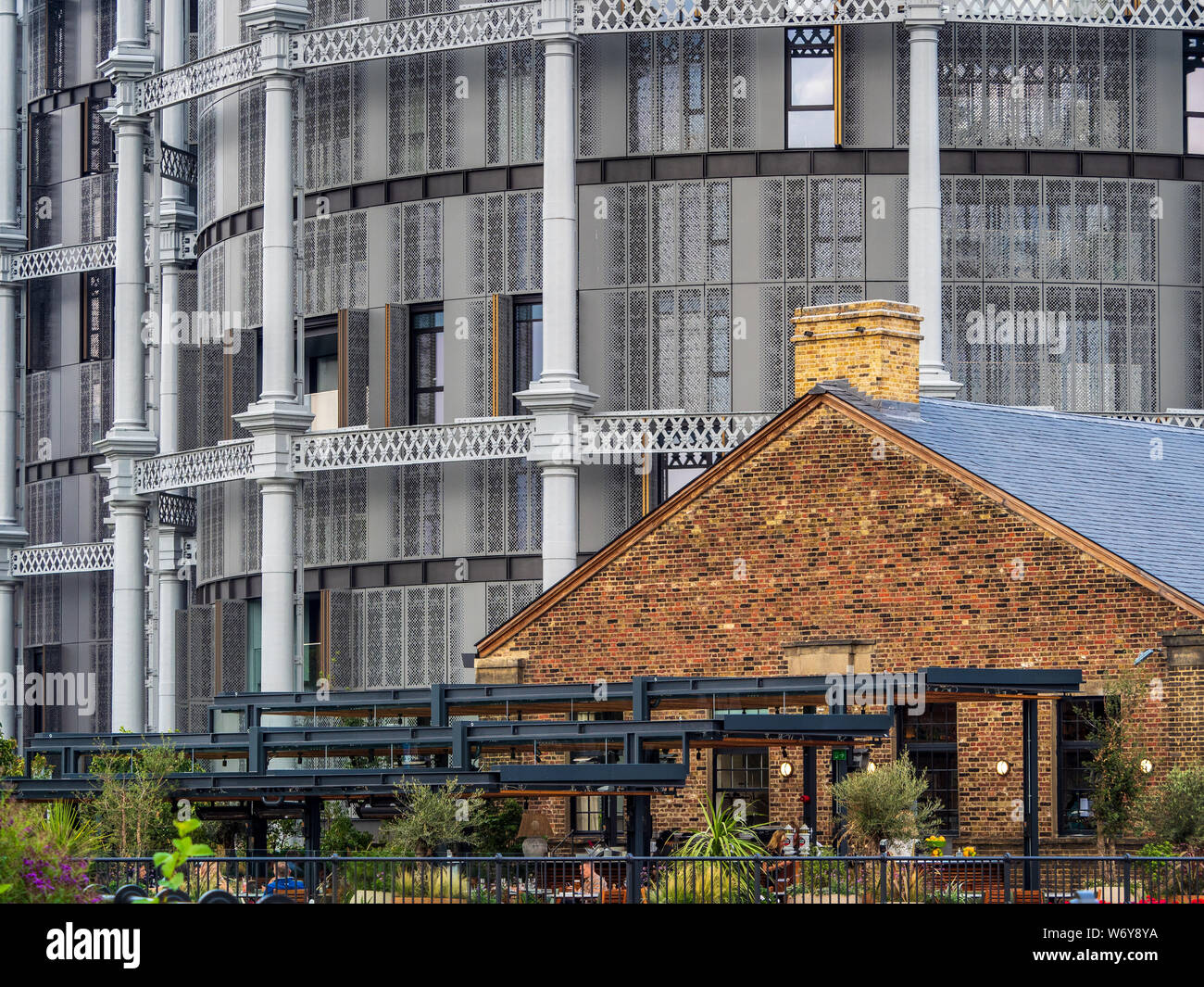 Gasholders London Kings Cross canalside apartments and penthouses built inside the listed