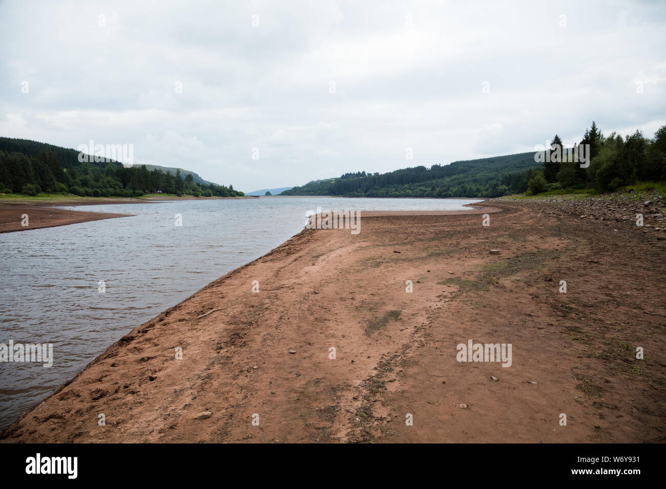 Llwyn On Reservoir, Merthyr Tydfil, South Wales, UK. 3 August 2019. UK