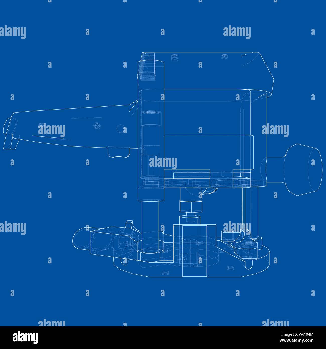 Machine Outline Model Outline milling machine. Vector Stock Vector Image & Art - Alamy