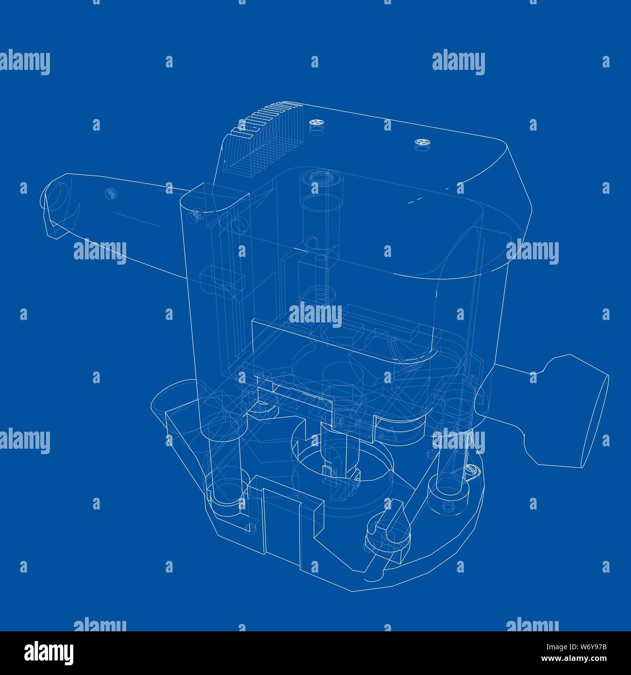 Machine Outline Model Outline milling machine. Vector Stock Vector Image & Art - Alamy