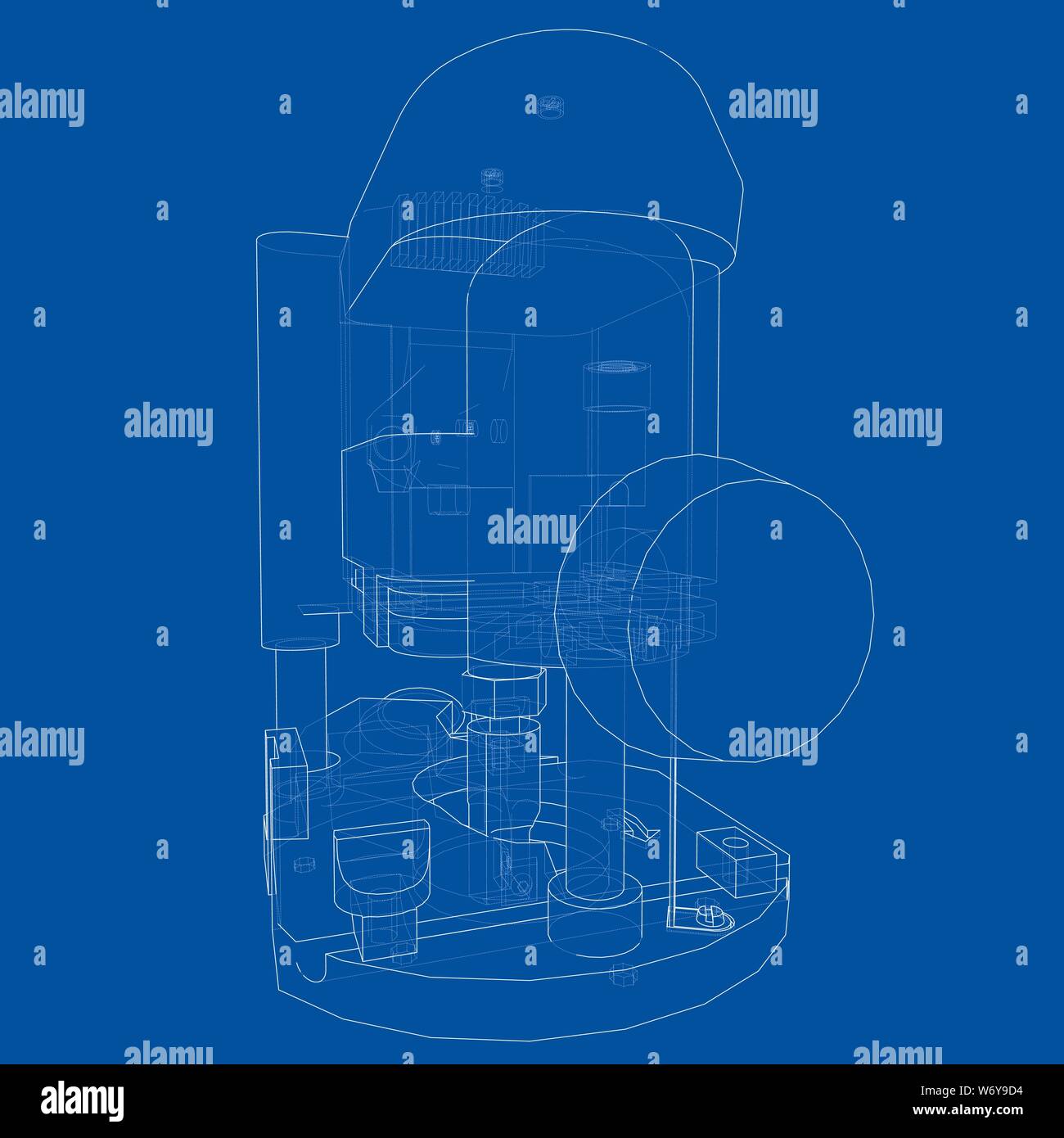 Machine Outline Model Outline milling machine. Vector Stock Vector Image & Art - Alamy