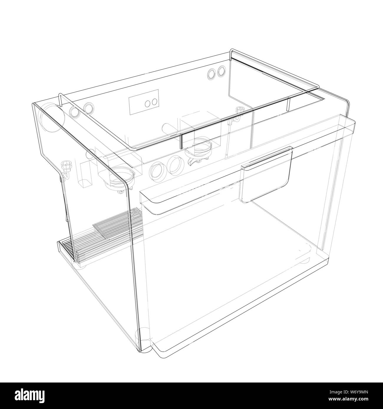 Outline coffee machine. Vector Stock Vector Image & Art - Alamy