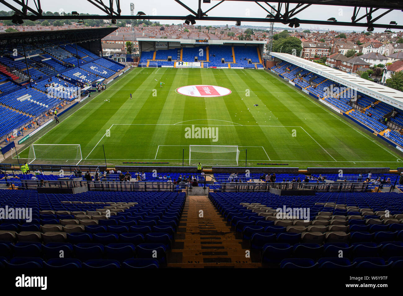 BIRKENHEAD, ENGLAND 3rd August Tranmere Rovers' home ground Prenton Park during the Sky Bet League 1 match between Tranmere Rovers and Rochdale at Prenton Park, Birkenhead on Saturday 3rd August 2019. (Credit: Ian Charles | MI News) Credit: MI News & Sport /Alamy Live News Stock Photo