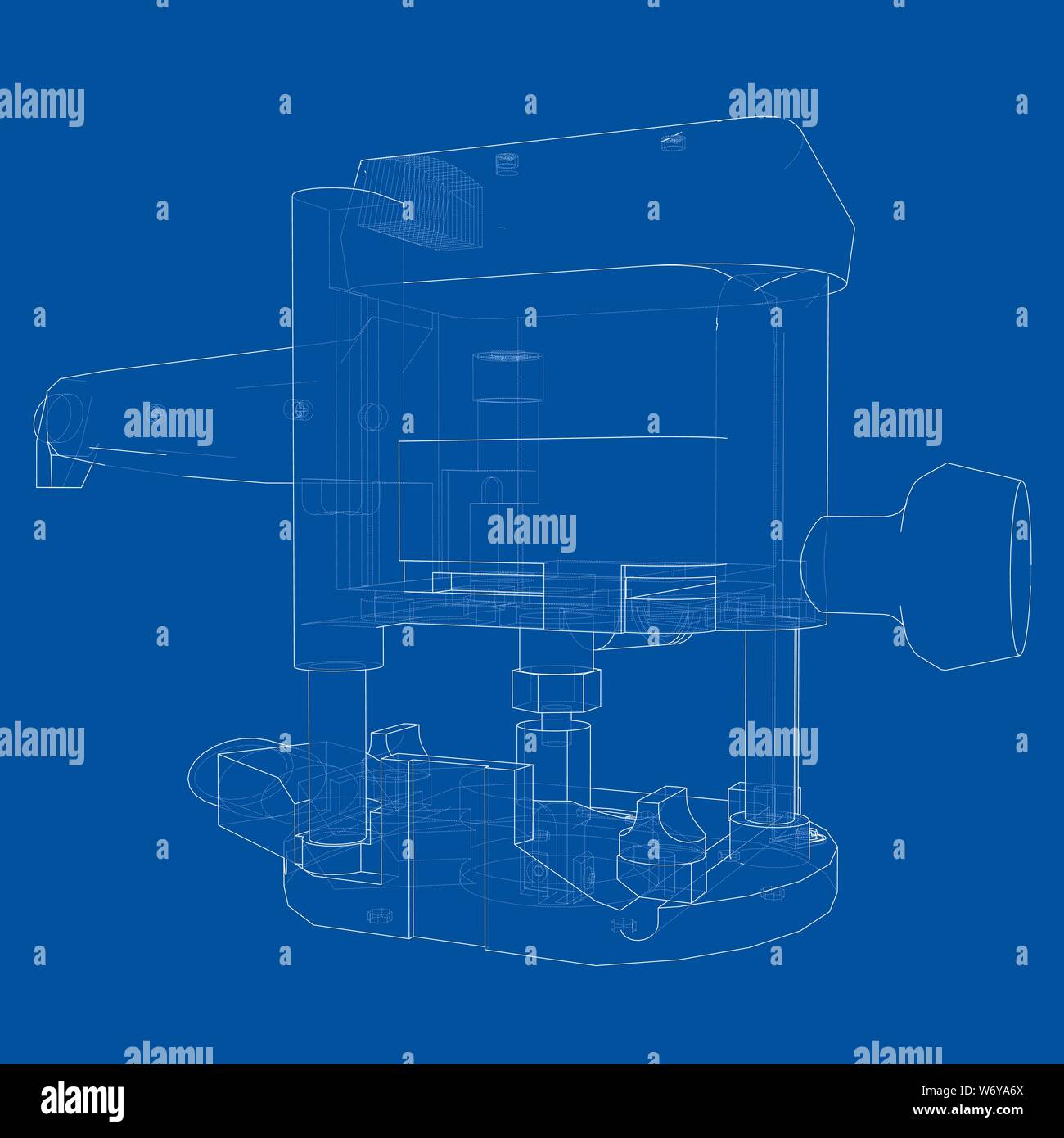 Machine Outline Model Outline milling machine. Vector Stock Vector Image & Art - Alamy