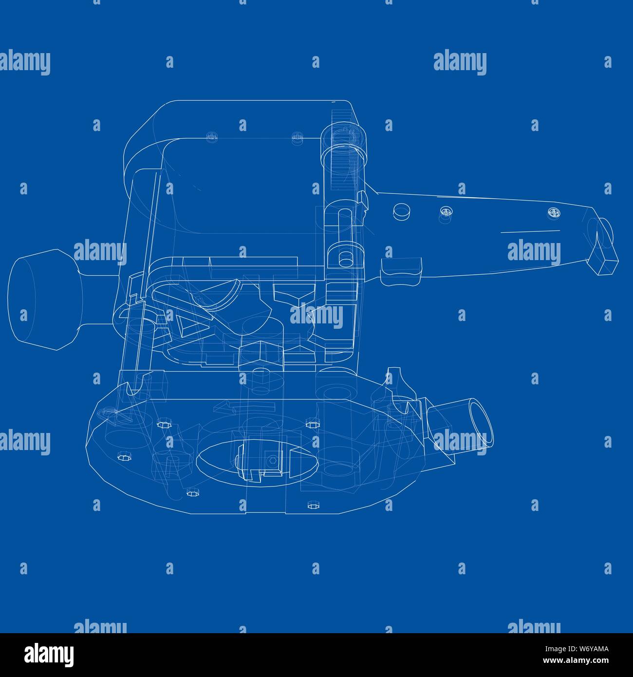 Machine Outline Model Outline milling machine. Vector Stock Vector Image & Art - Alamy