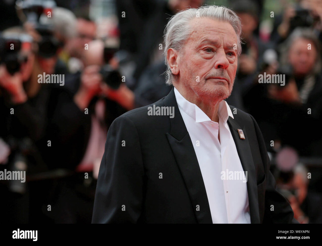 CANNES, FRANCE - MAY 19: Alain Delon attends A Hidden Life screening during the 72nd Cannes Film Festival (Mickael Chavet) Stock Photo