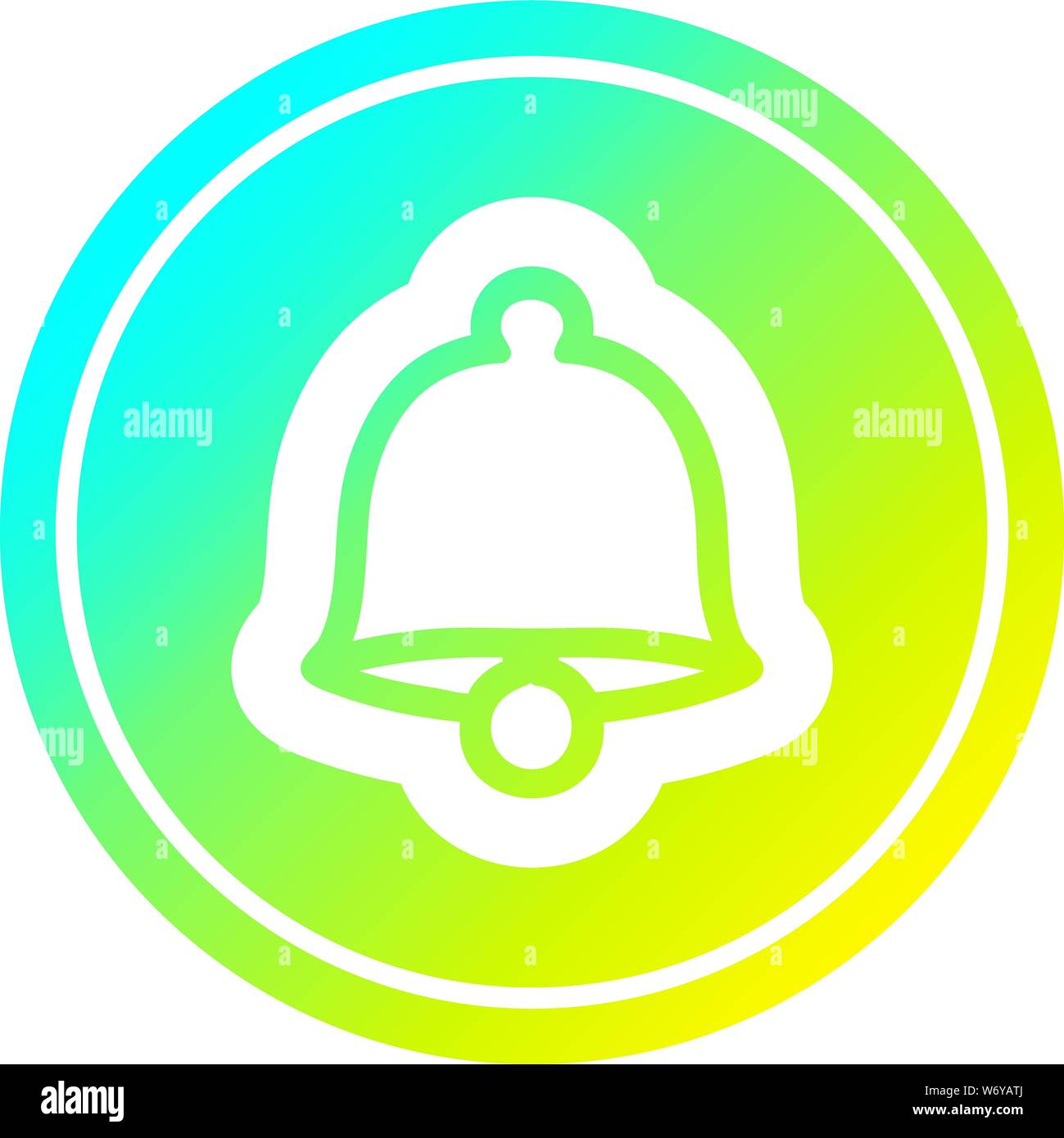 old bell circular icon with cool gradient finish Stock Vector Image ...