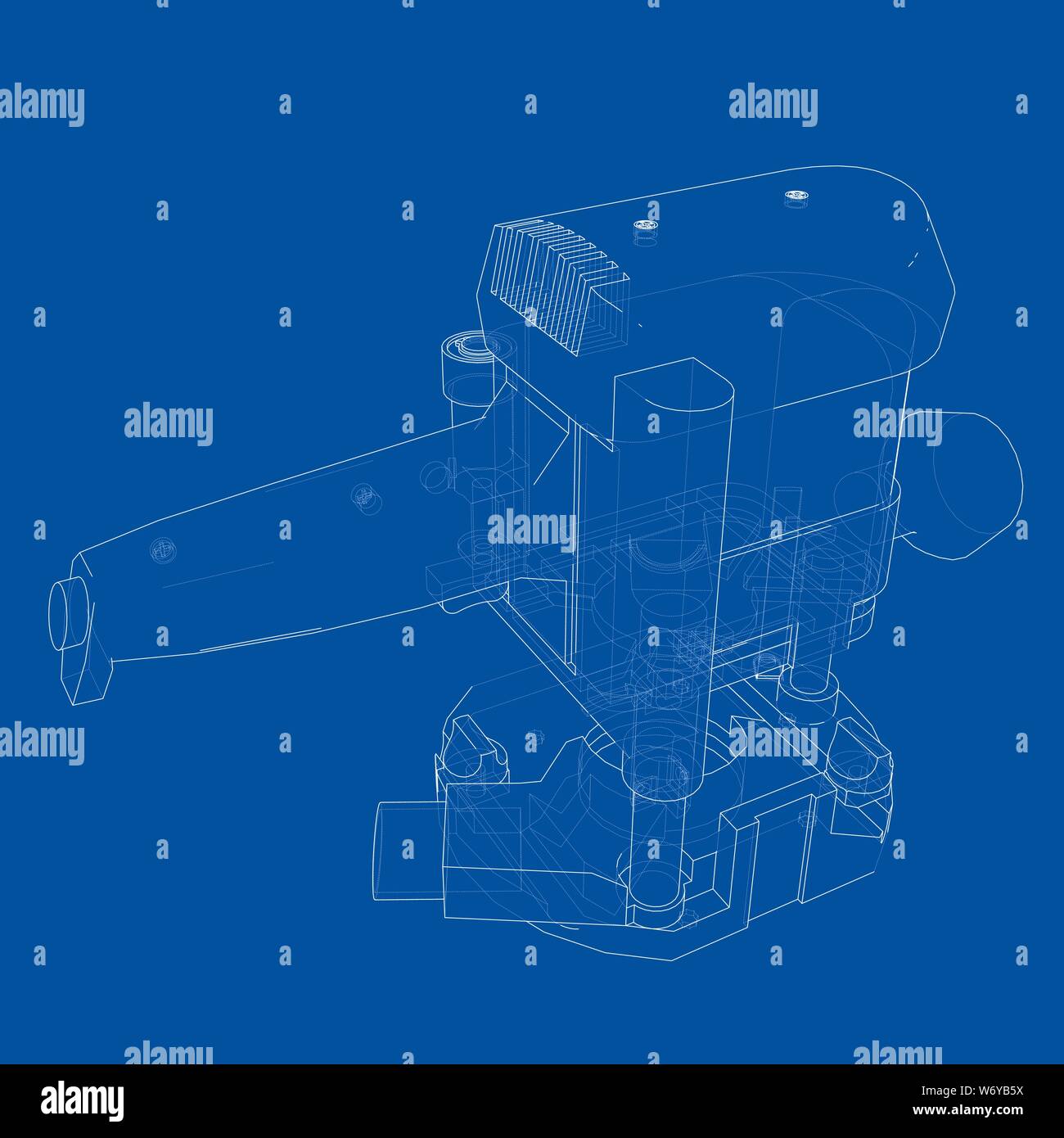 Machine Outline Model Outline milling machine. Vector Stock Vector Image & Art - Alamy