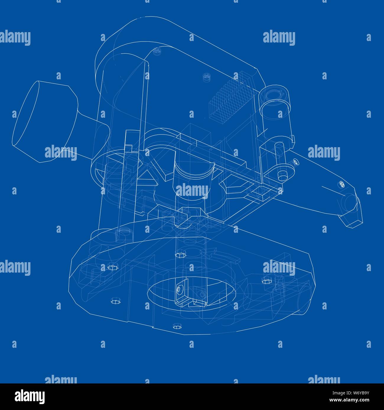 Machine Outline Model Outline milling machine. Vector Stock Vector Image & Art - Alamy