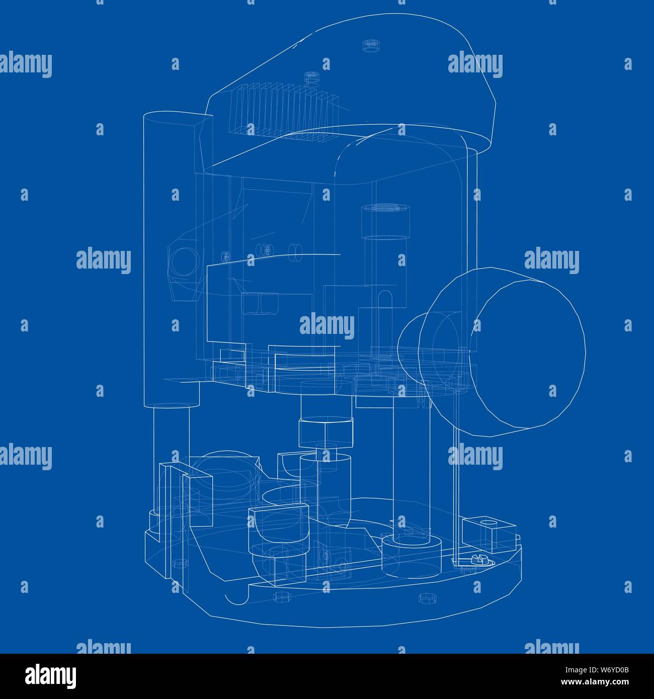 Machine Outline Model Outline milling machine. Vector Stock Vector Image & Art - Alamy