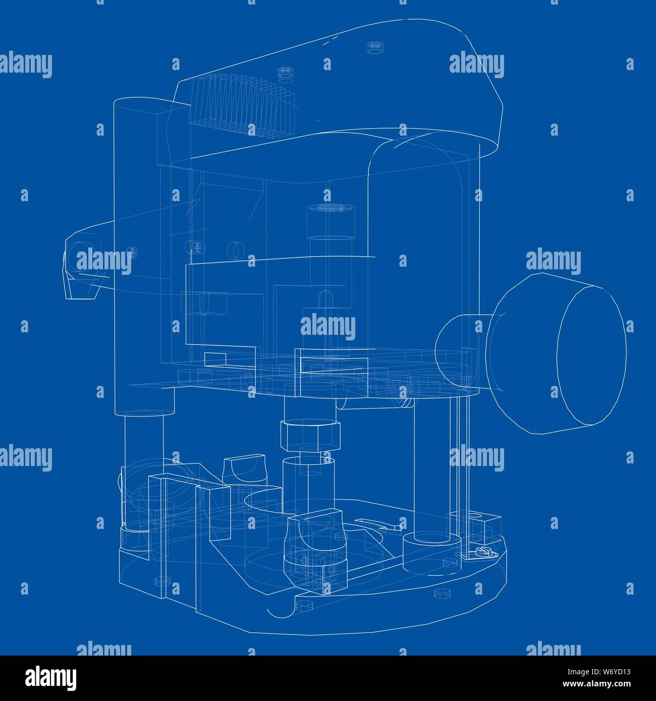 Machine Outline Model Outline milling machine. Vector Stock Vector Image & Art - Alamy