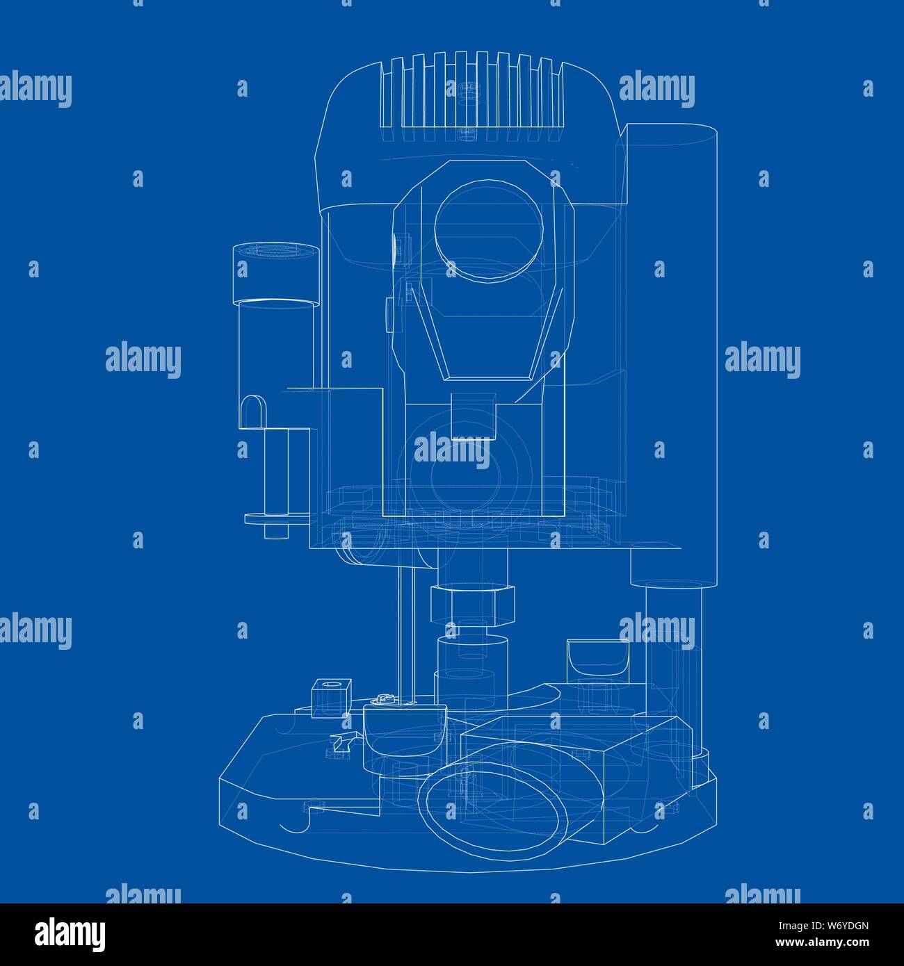 Machine Outline Model Outline milling machine. Vector Stock Vector Image & Art - Alamy