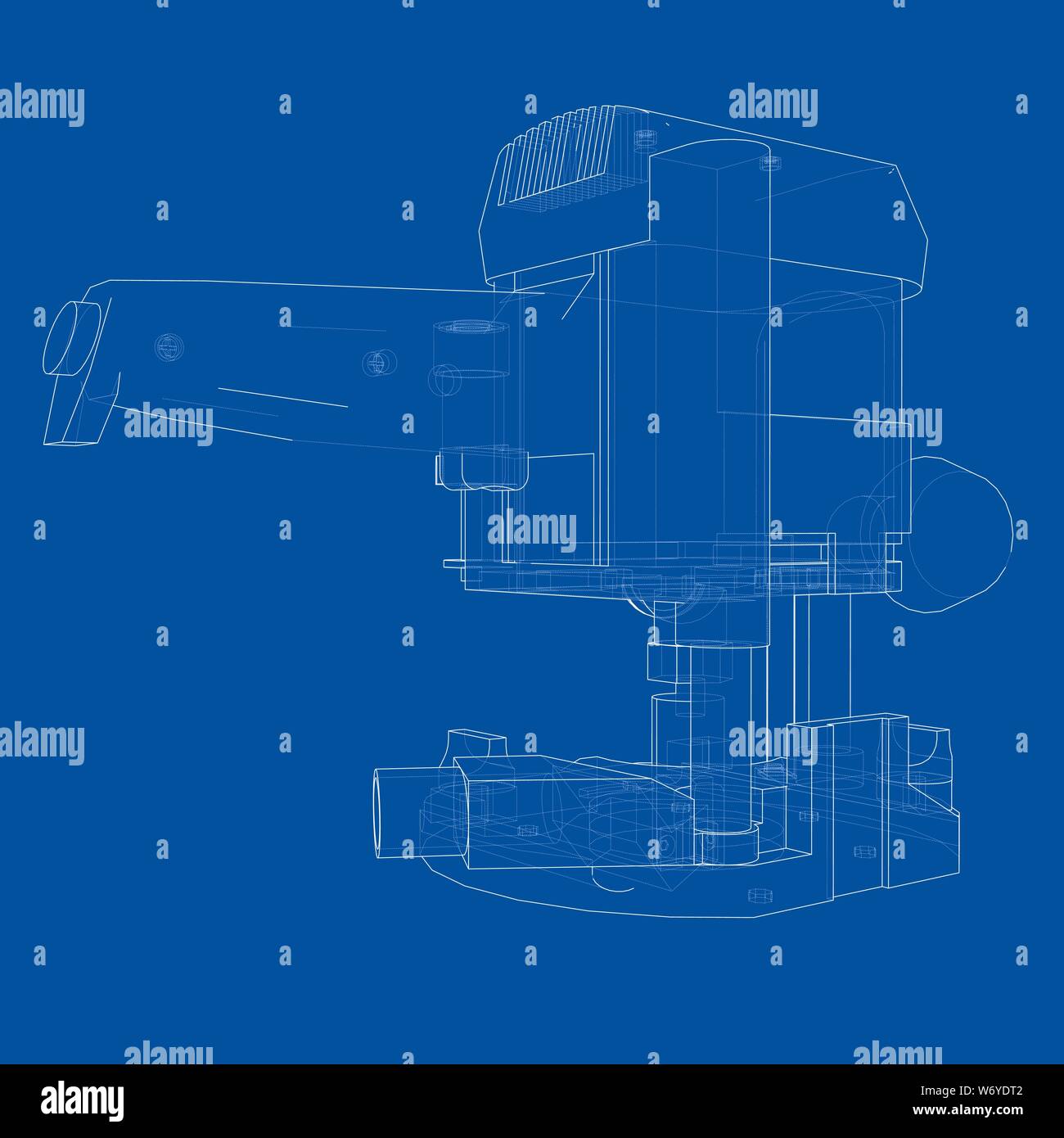 Machine Outline Model Outline milling machine. Vector Stock Vector Image & Art - Alamy