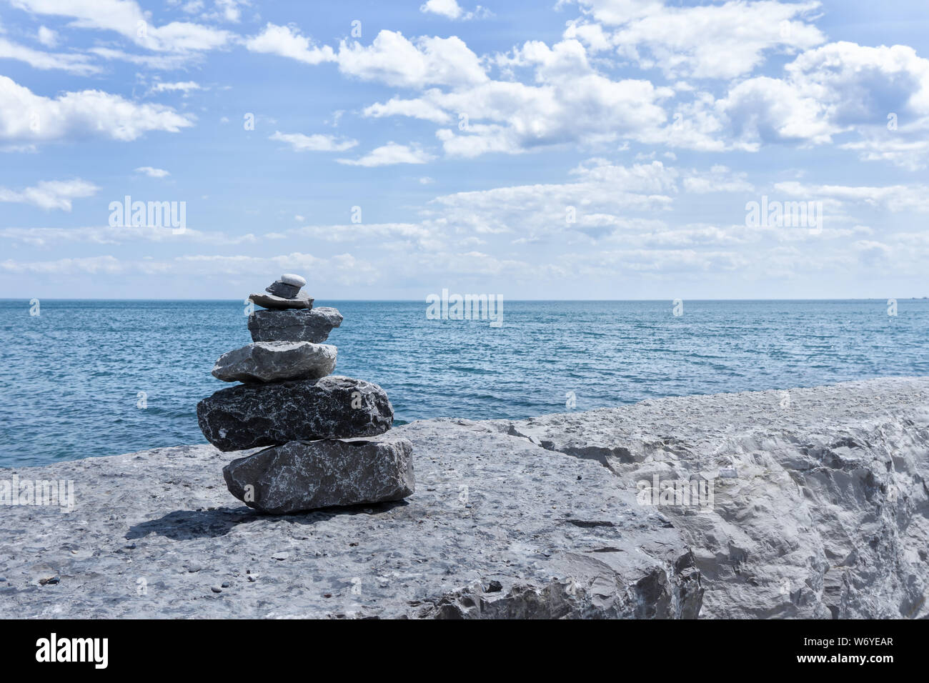 We were here - View on Key Balmy Beach at Ontario, Canada Stock Photo