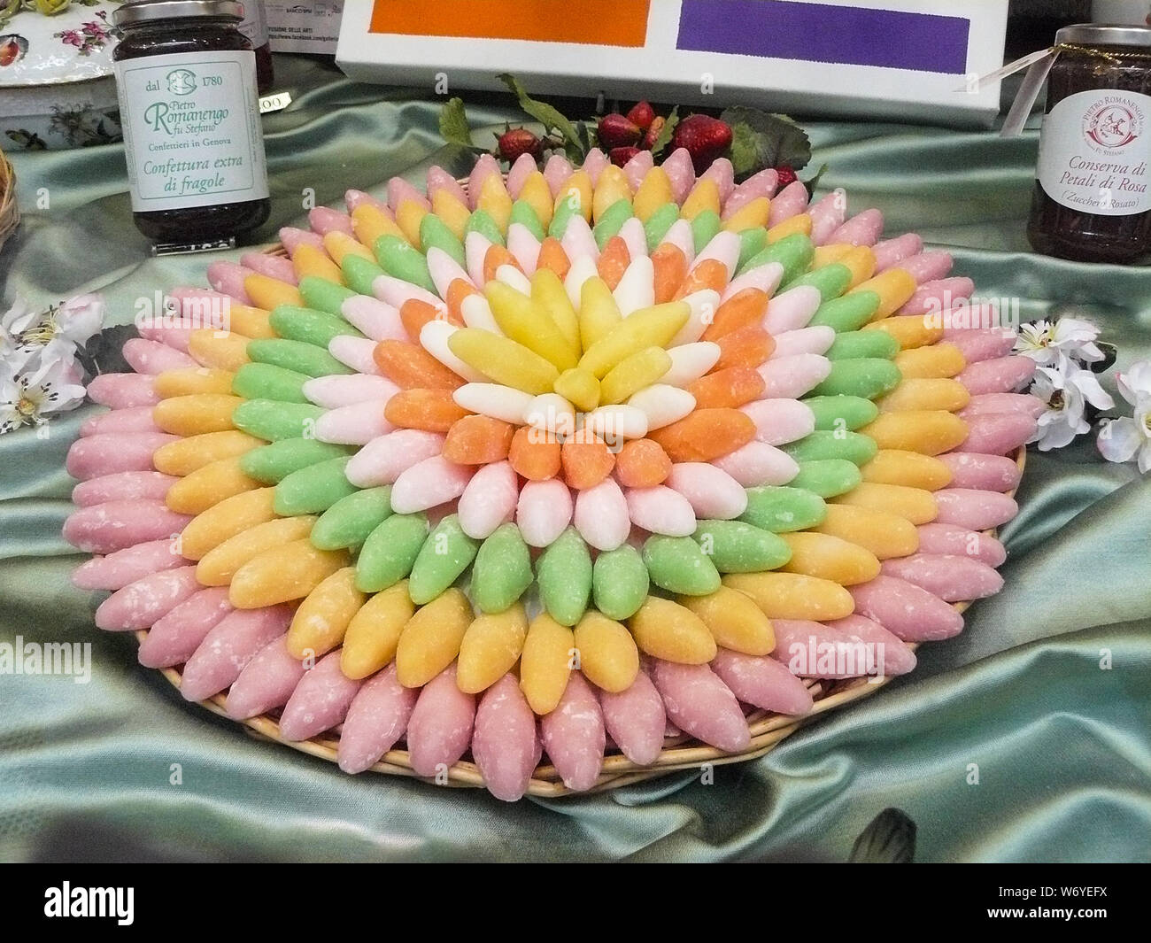 packaged plate of assorted candies Stock Photo