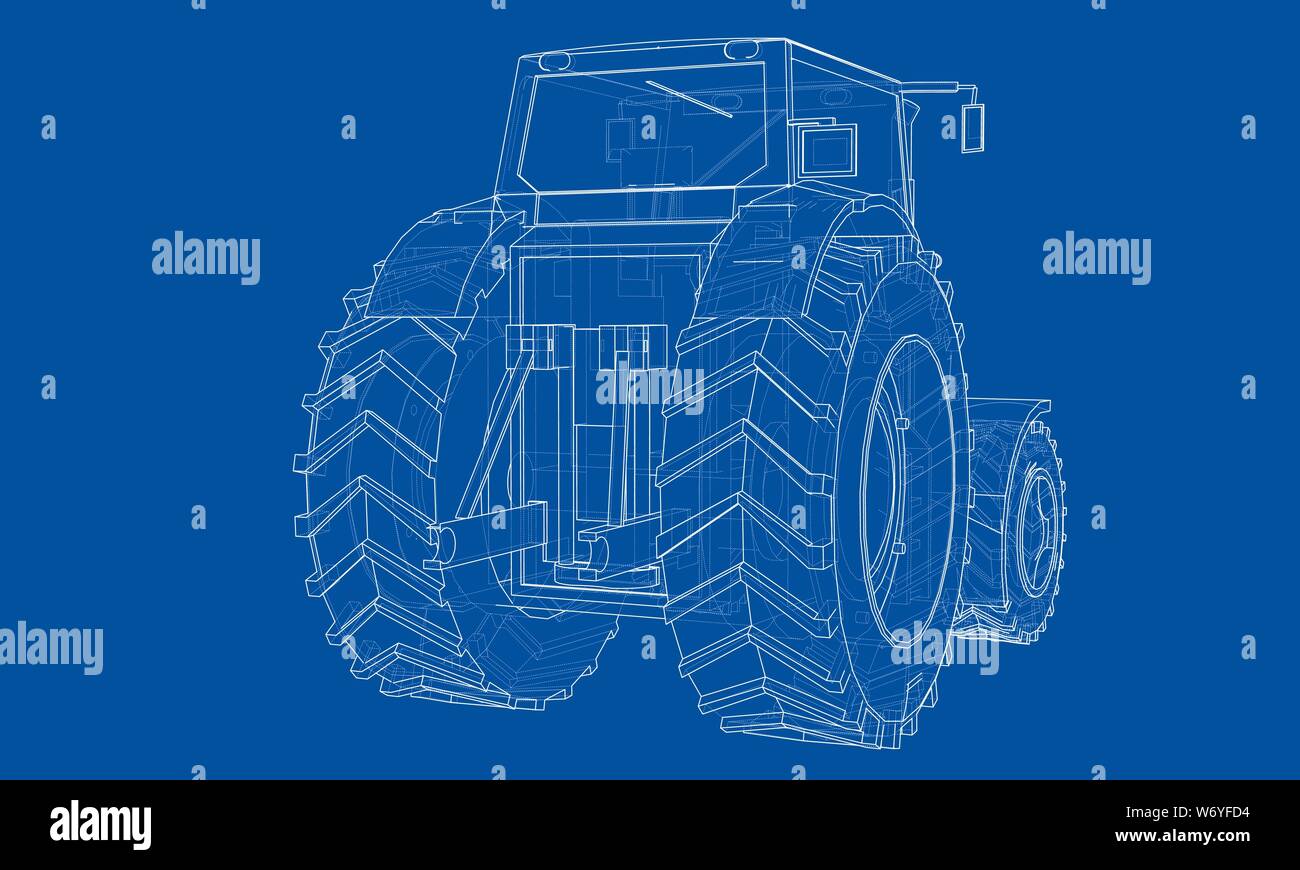 Tractor Plan Vector Farm Tractor Concept. Vector Stock Vector Image & Art - Alamy