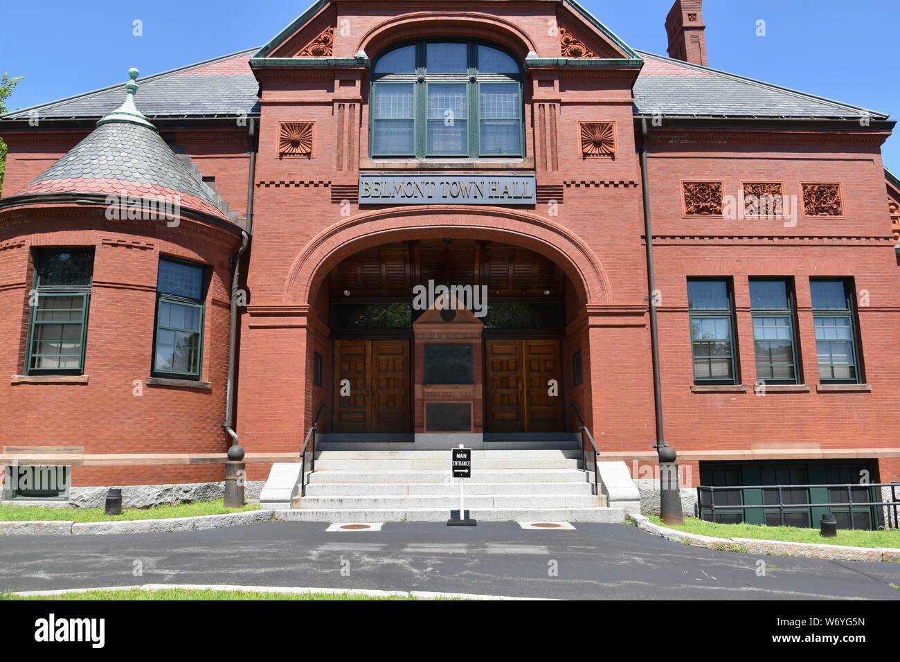 A view of Belmont Center (downtown Belmont), Massachusetts in Metro
