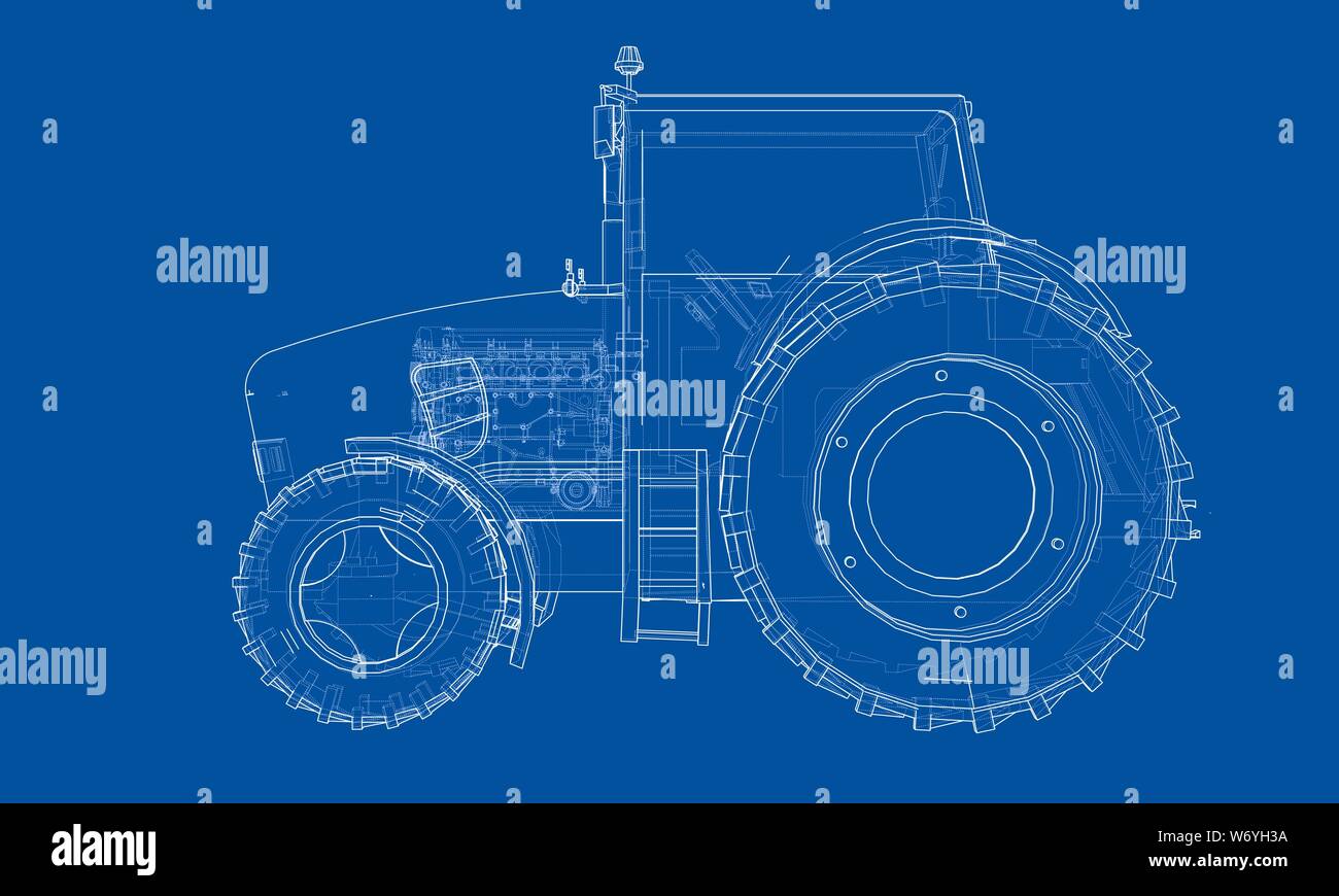 Tractor Plan Vector Farm Tractor Concept. Vector Stock Vector Image & Art - Alamy