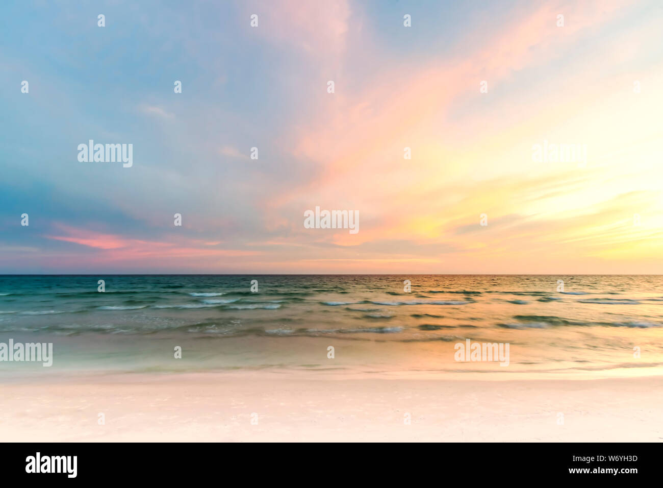 Seascape at sunset in Florida Stock Photo