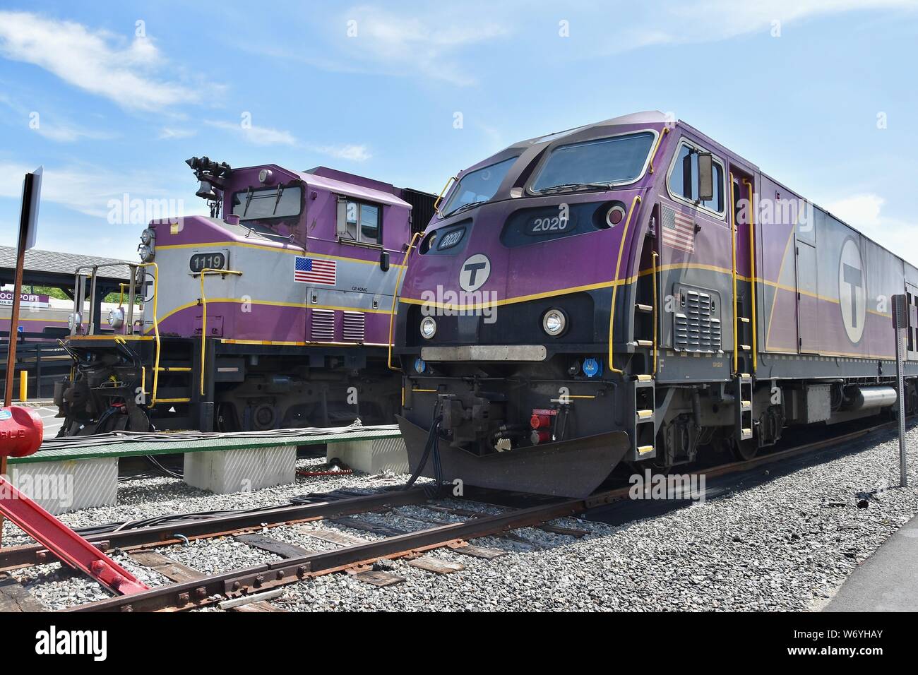 MBTA Commuter Rail Trains and Station Terminals North of Boston