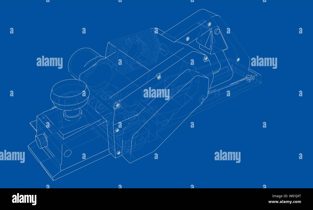 Jointer construction electric tool concept Stock Vector