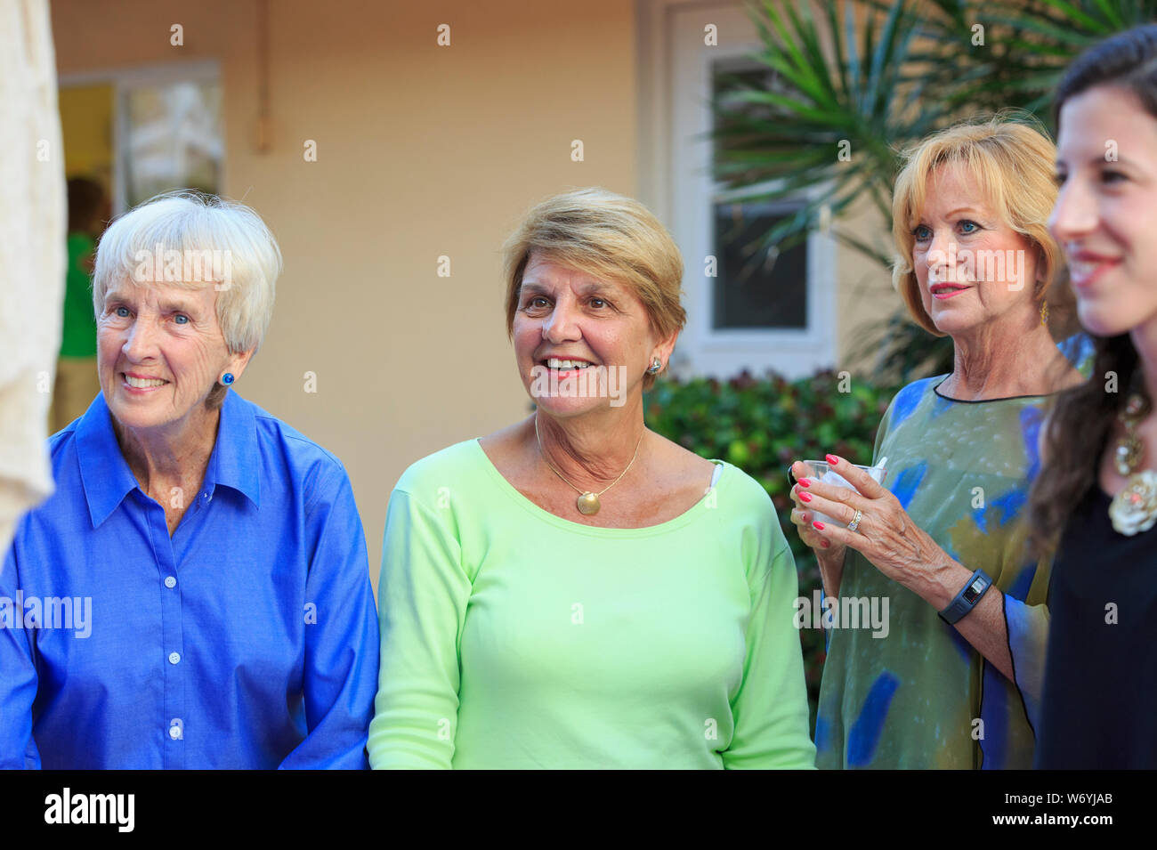 Happy senior women enjoying at a party Stock Photo