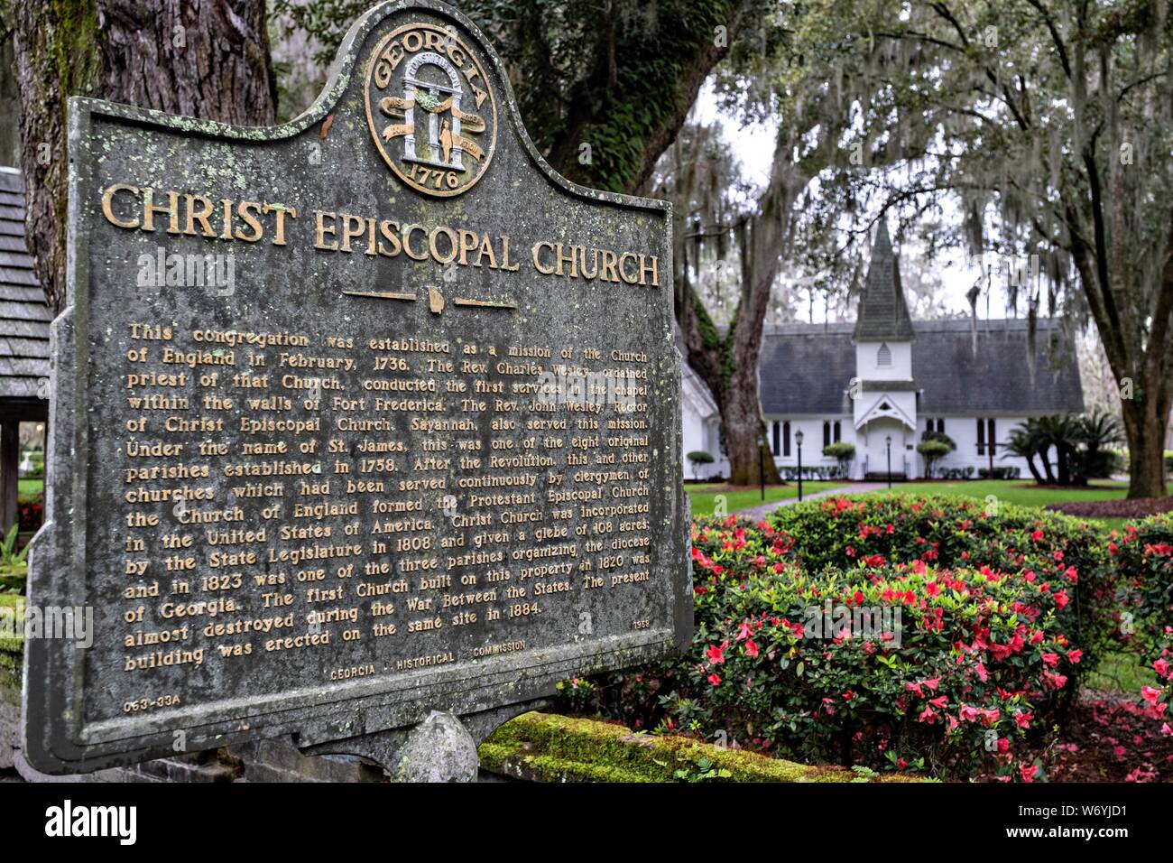 The Christ Church in St. Simons Island, The original wooden church was built in 1820